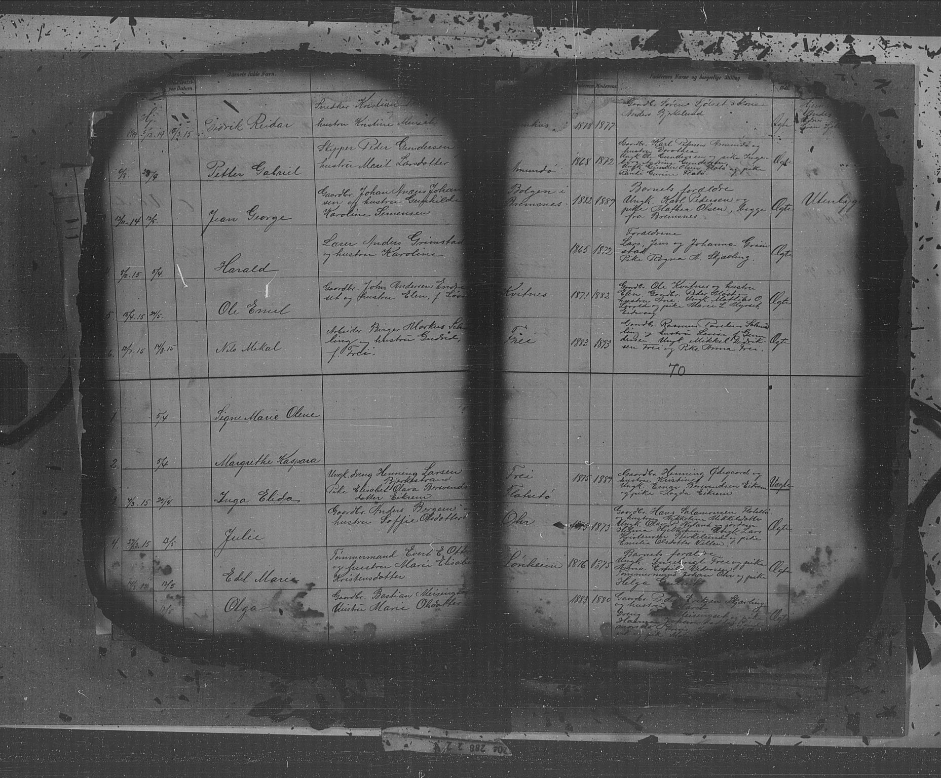 Kristiansund sokneprestkontor, SAT/A-1068/1/I/I1: Parish register (copy) no. 31, 1880-1918, p. 70