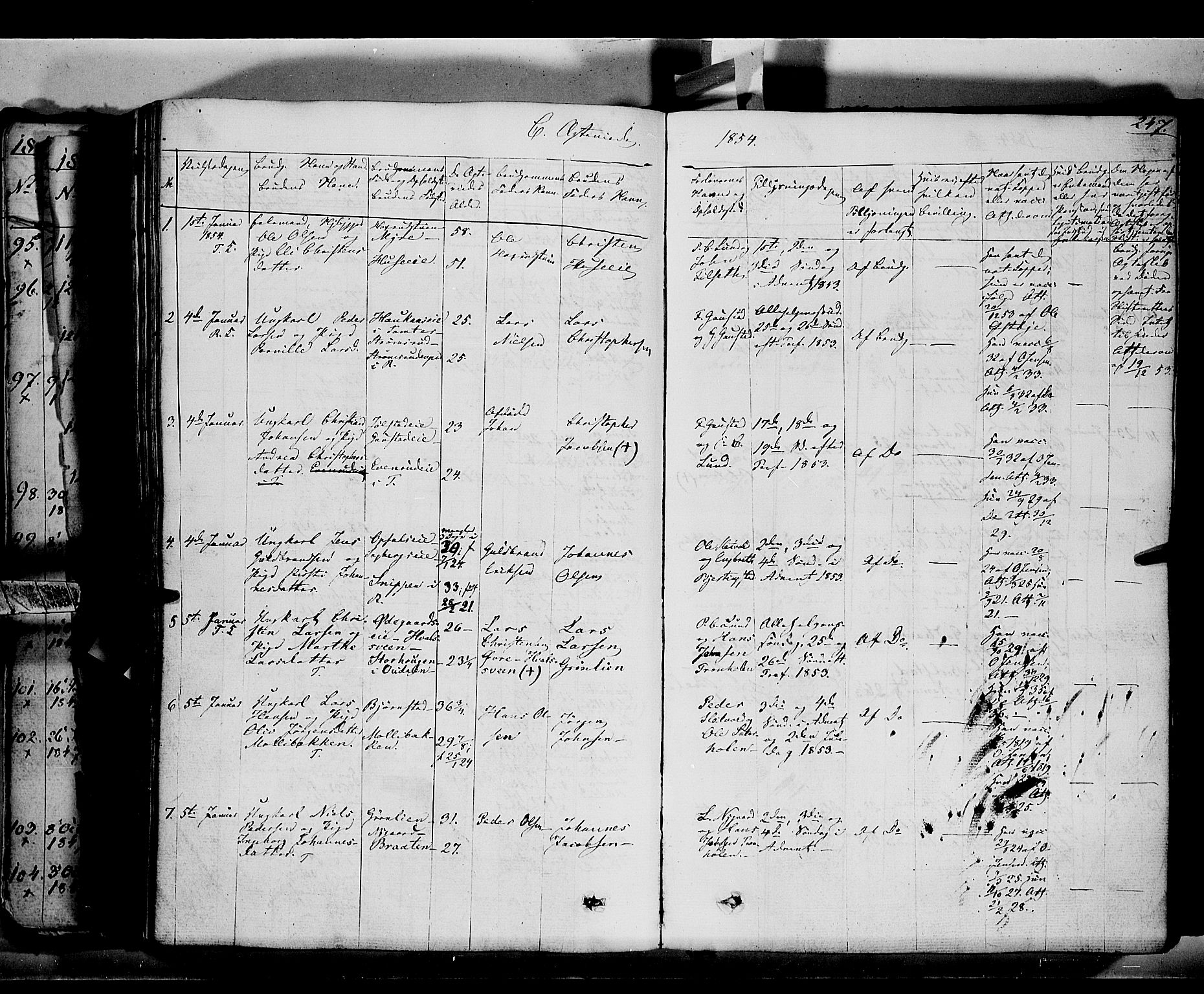 Romedal prestekontor, SAH/PREST-004/K/L0004: Parish register (official) no. 4, 1847-1861, p. 247