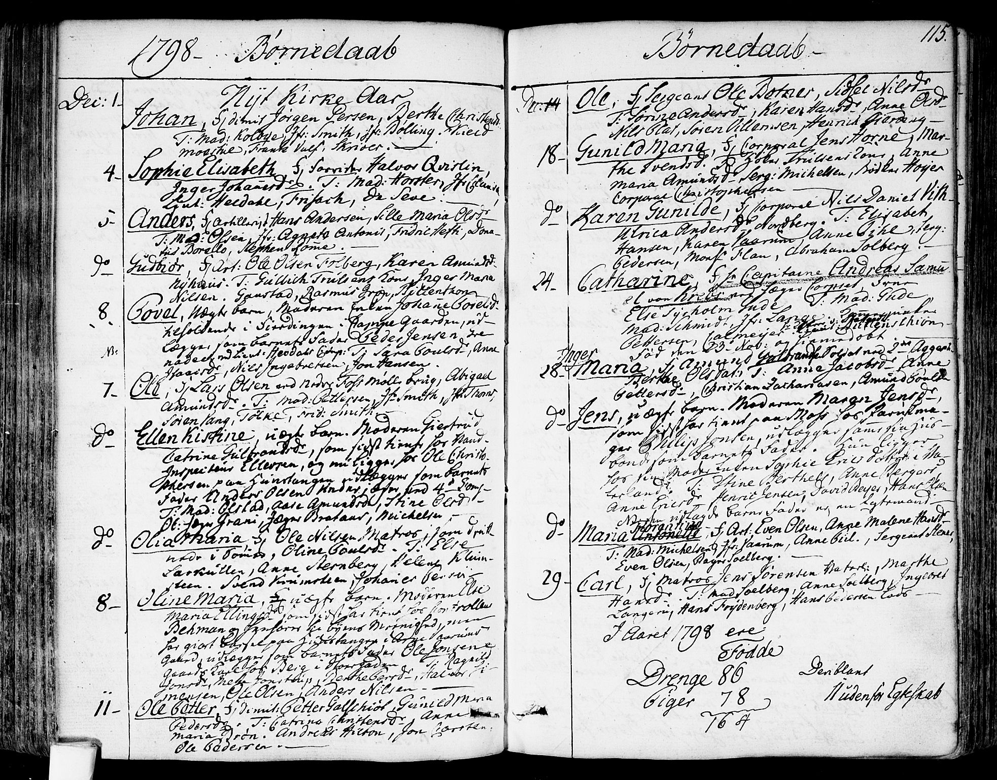 Garnisonsmenigheten Kirkebøker, SAO/A-10846/F/Fa/L0003: Parish register (official) no. 3, 1777-1809, p. 115