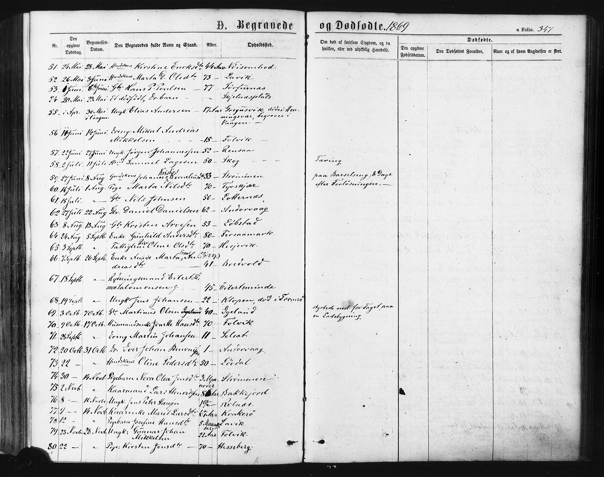 Ibestad sokneprestembete, AV/SATØ-S-0077/H/Ha/Haa/L0010kirke: Parish register (official) no. 10, 1869-1879, p. 347