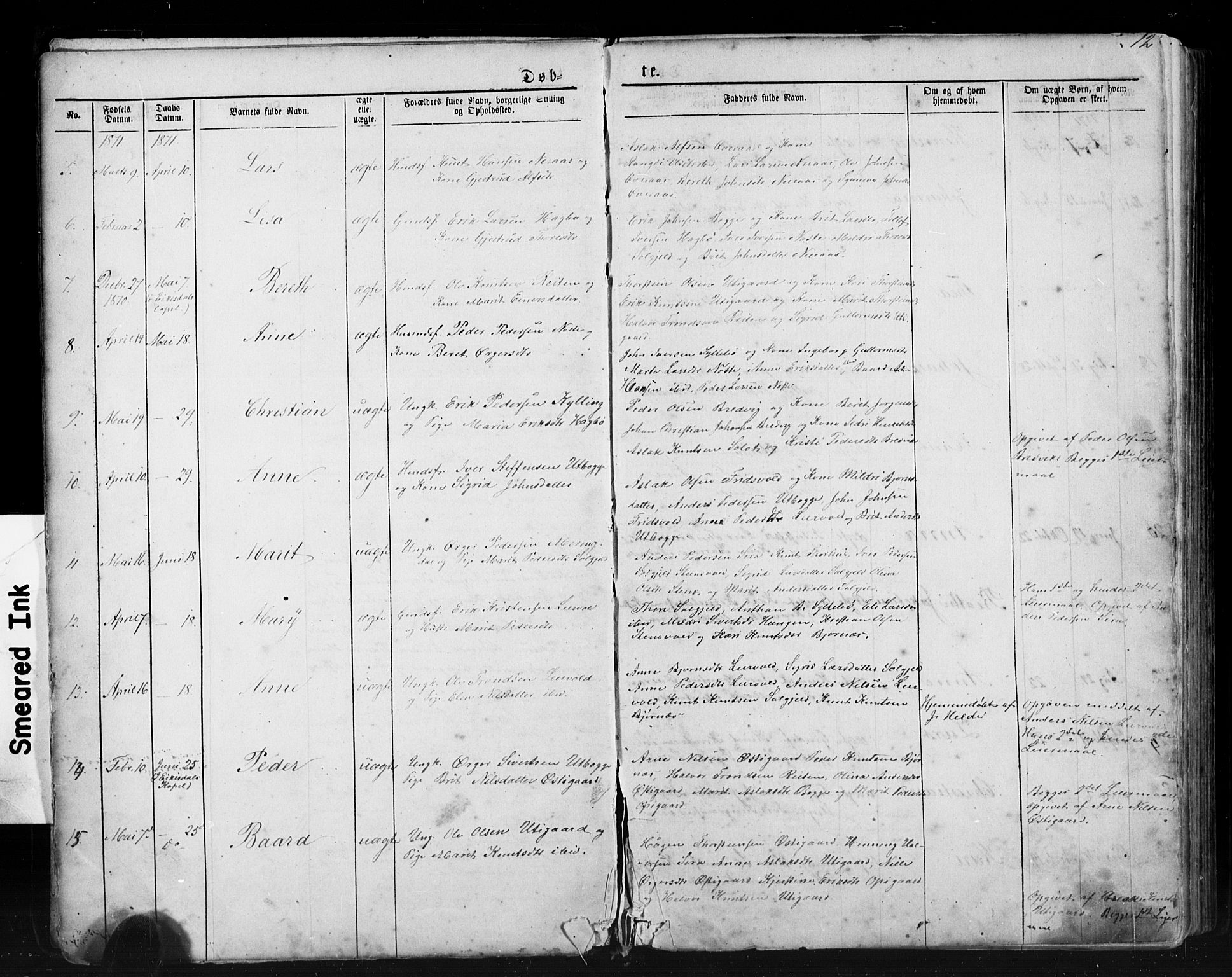 Ministerialprotokoller, klokkerbøker og fødselsregistre - Møre og Romsdal, AV/SAT-A-1454/552/L0638: Parish register (copy) no. 552C01, 1867-1902, p. 12