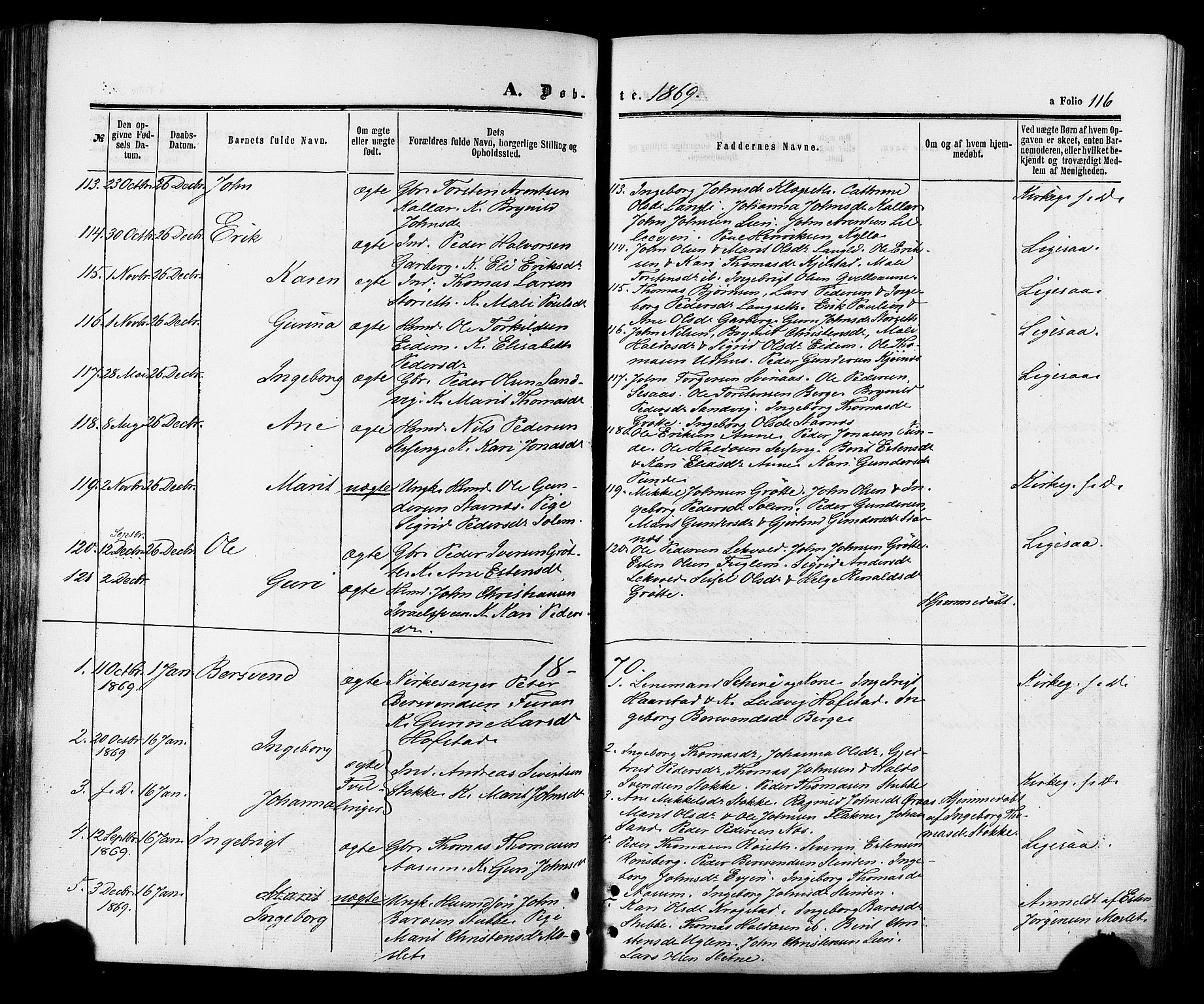 Ministerialprotokoller, klokkerbøker og fødselsregistre - Sør-Trøndelag, SAT/A-1456/695/L1147: Parish register (official) no. 695A07, 1860-1877, p. 116
