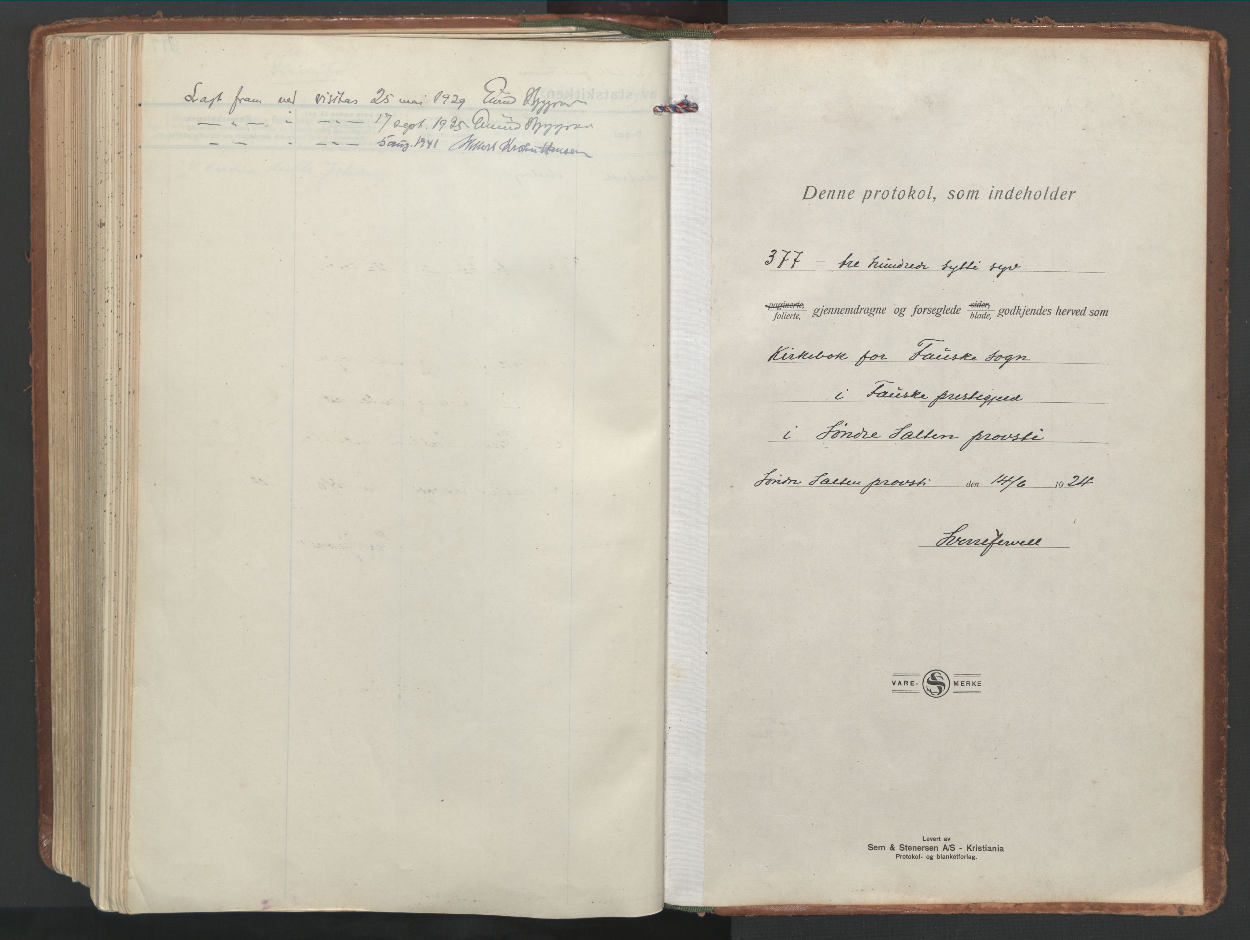 Ministerialprotokoller, klokkerbøker og fødselsregistre - Nordland, SAT/A-1459/849/L0699: Parish register (official) no. 849A10, 1924-1937