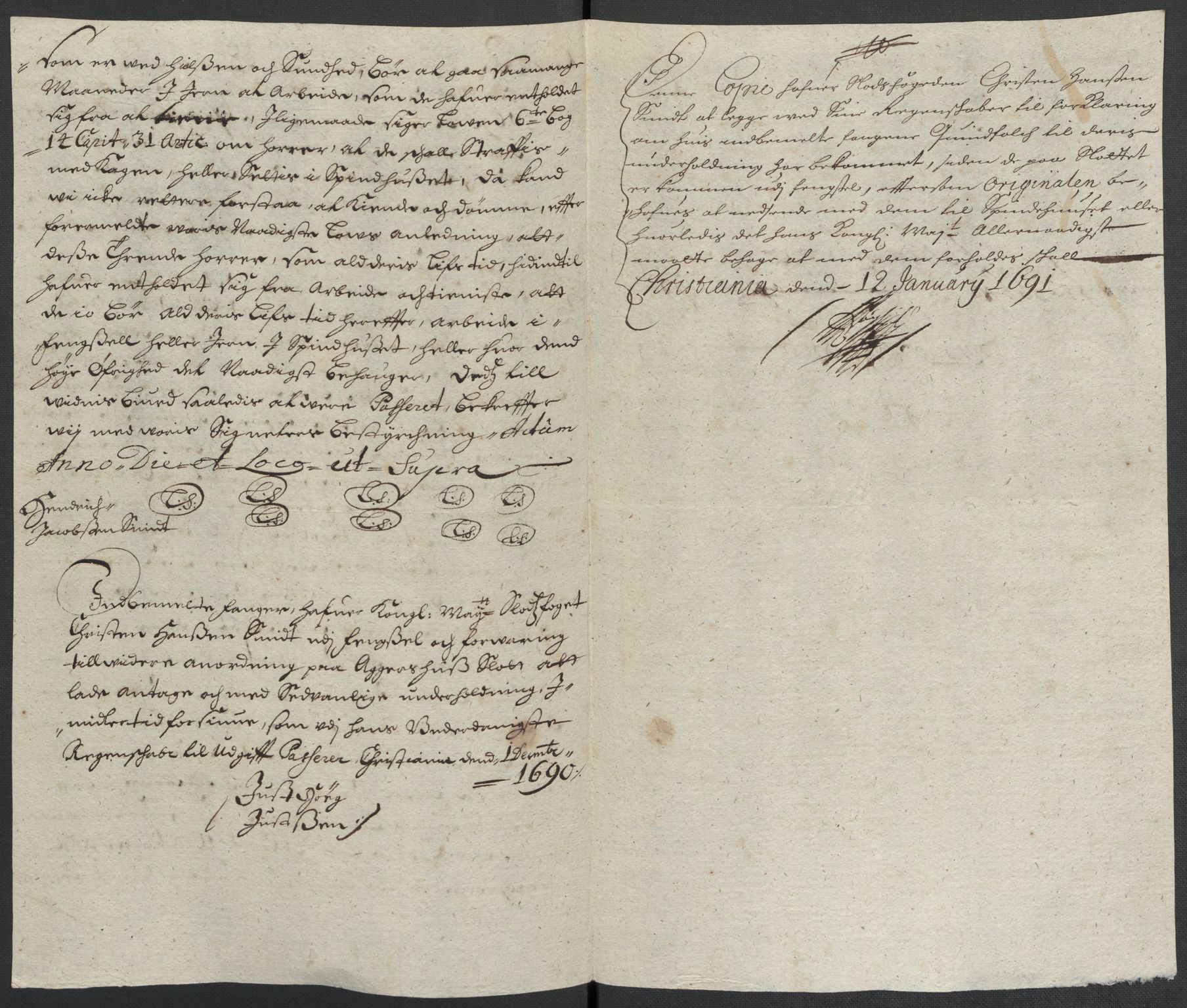 Rentekammeret inntil 1814, Reviderte regnskaper, Fogderegnskap, AV/RA-EA-4092/R08/L0425: Fogderegnskap Aker, 1690-1691, p. 65