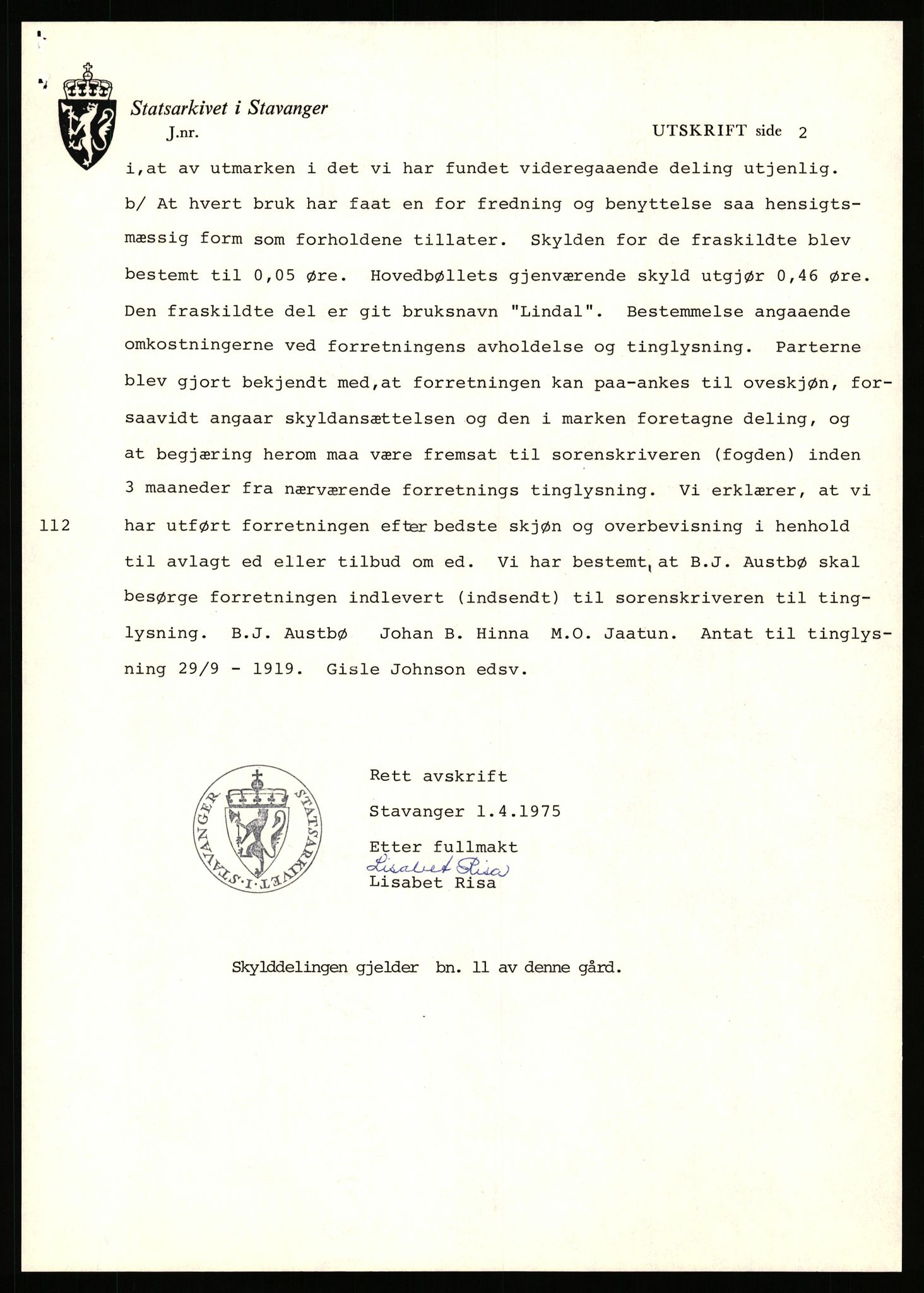 Statsarkivet i Stavanger, AV/SAST-A-101971/03/Y/Yj/L0025: Avskrifter sortert etter gårdsnavn: Garpestad - Gjerde, 1750-1930, p. 79