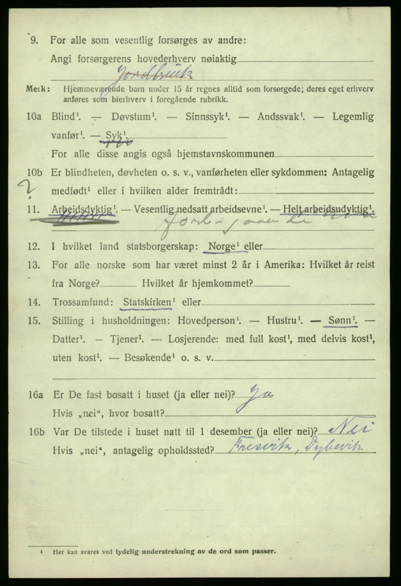 SAB, 1920 census for Leikanger, 1920, p. 3823