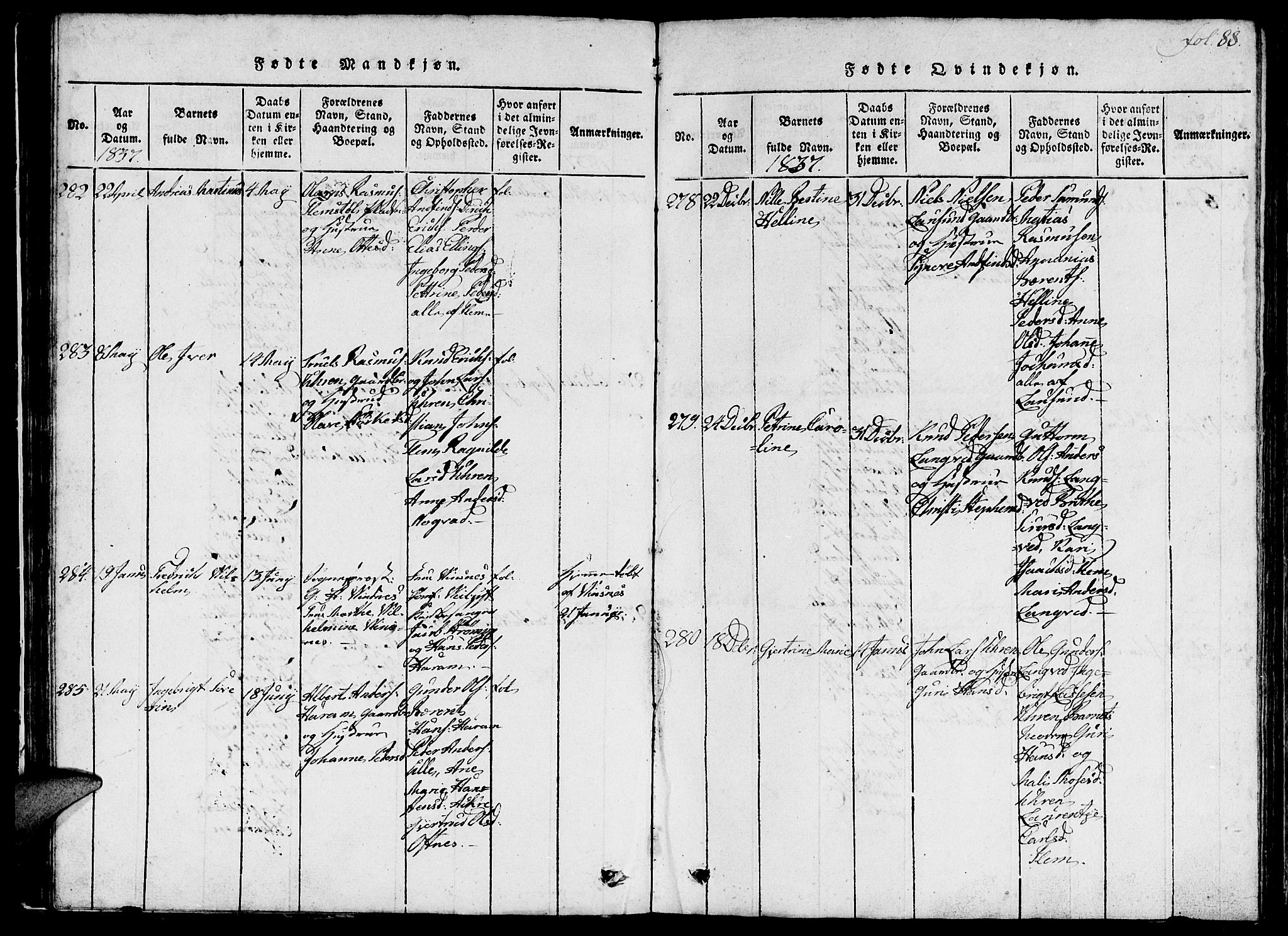 Ministerialprotokoller, klokkerbøker og fødselsregistre - Møre og Romsdal, SAT/A-1454/536/L0506: Parish register (copy) no. 536C01, 1818-1859, p. 88