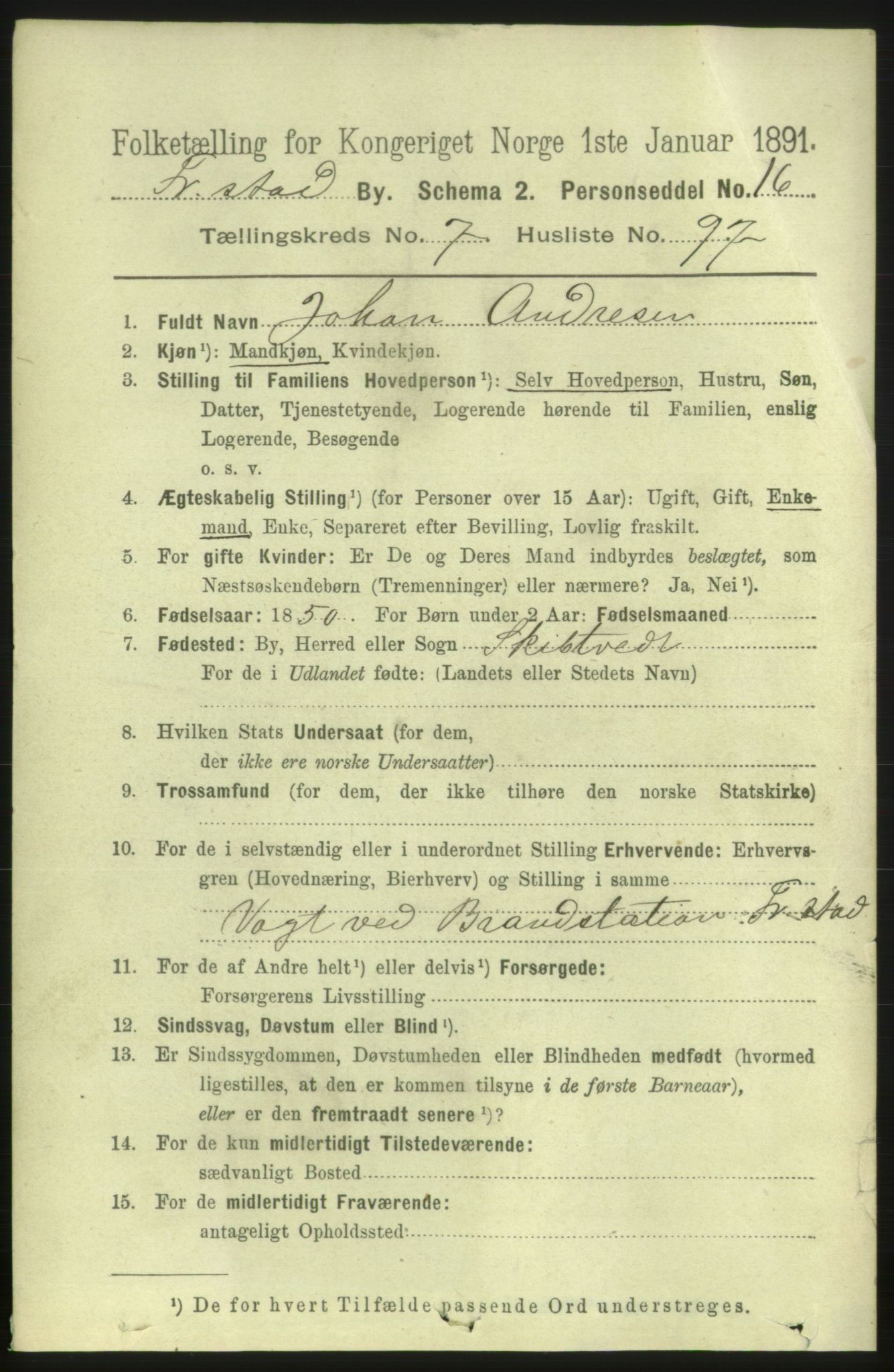 RA, 1891 census for 0103 Fredrikstad, 1891, p. 9758