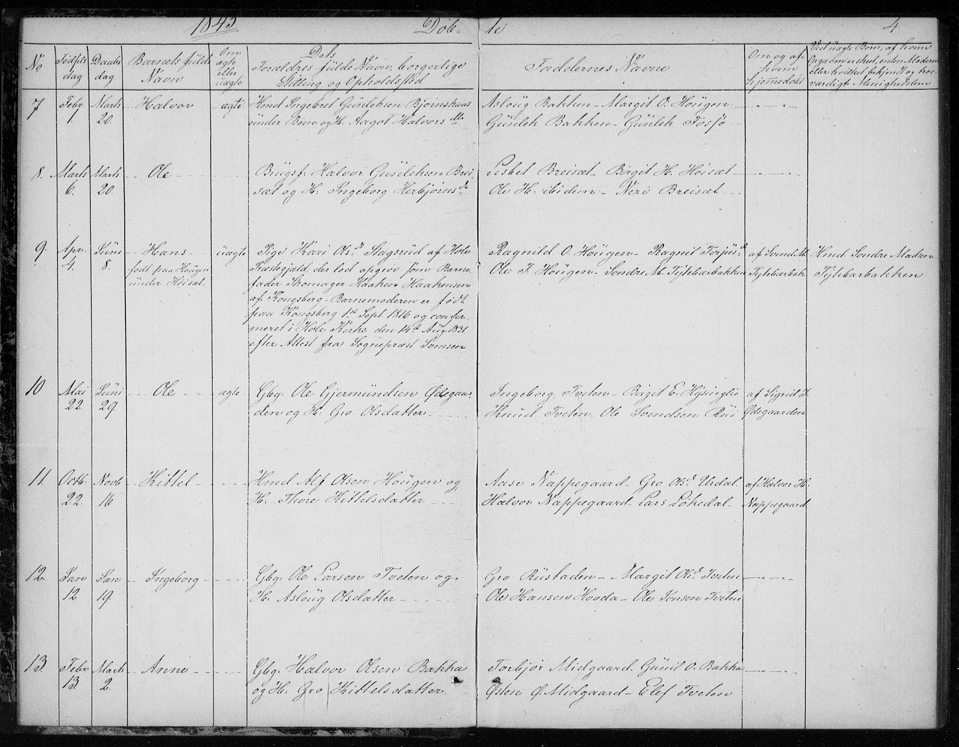 Gransherad kirkebøker, SAKO/A-267/F/Fb/L0003: Parish register (official) no. II 3, 1844-1859, p. 4