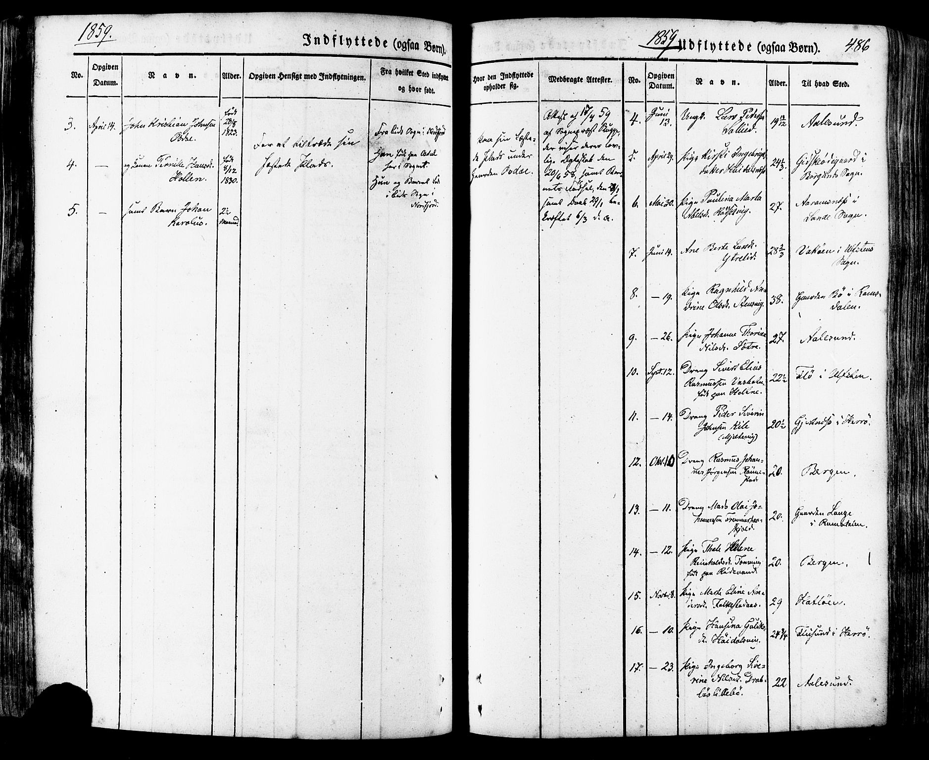 Ministerialprotokoller, klokkerbøker og fødselsregistre - Møre og Romsdal, SAT/A-1454/511/L0140: Parish register (official) no. 511A07, 1851-1878, p. 486