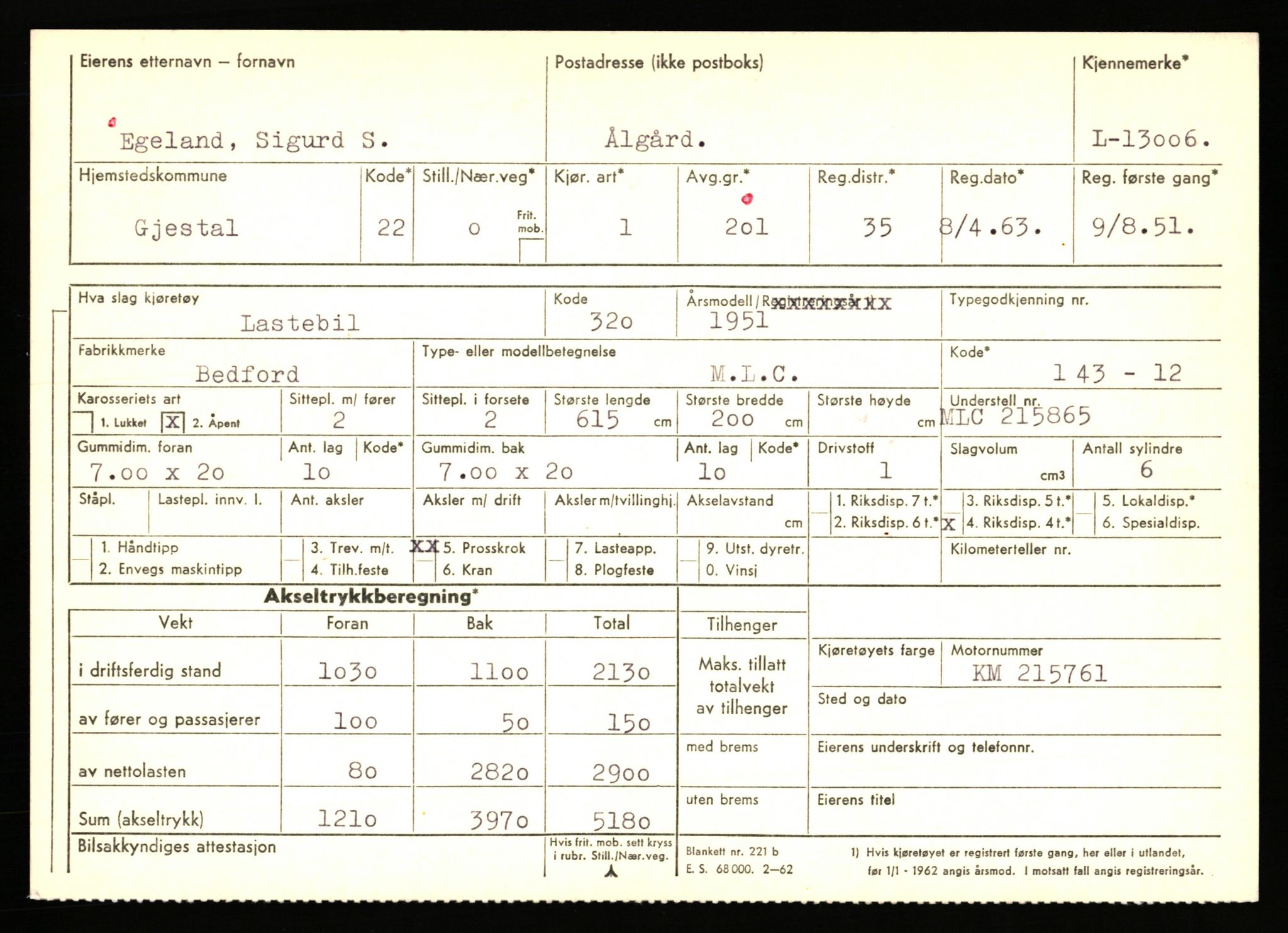 Stavanger trafikkstasjon, AV/SAST-A-101942/0/F/L0024: L-13000 - L-13499, 1930-1971, p. 21