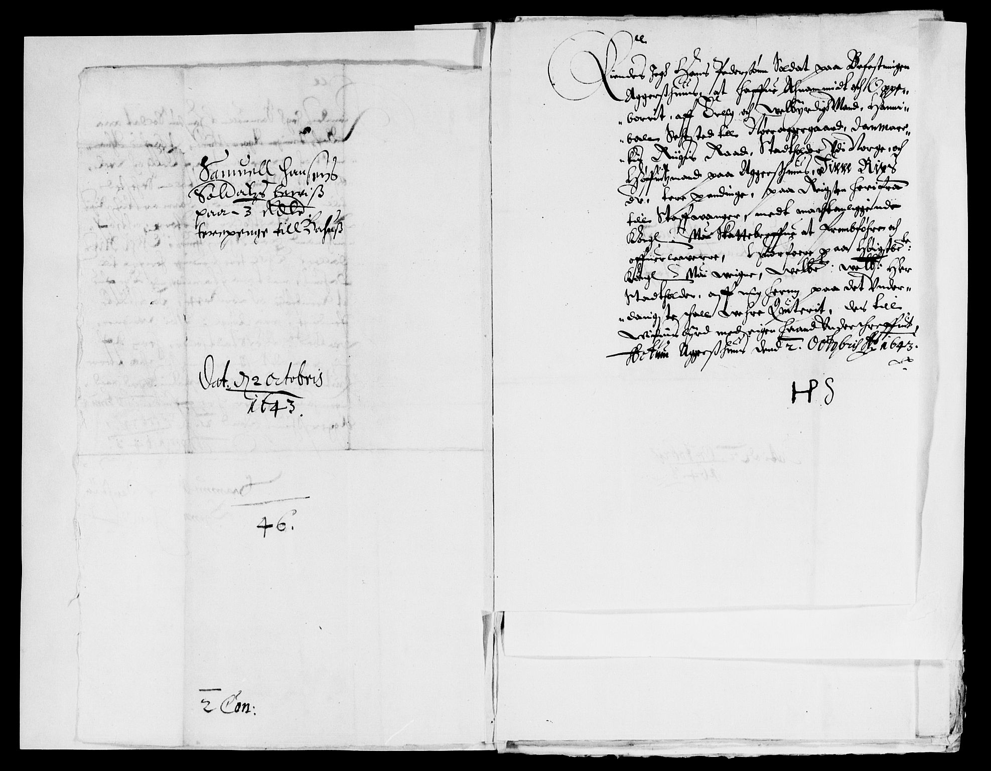 Rentekammeret inntil 1814, Reviderte regnskaper, Lensregnskaper, RA/EA-5023/R/Rb/Rba/L0171: Akershus len, 1643-1644
