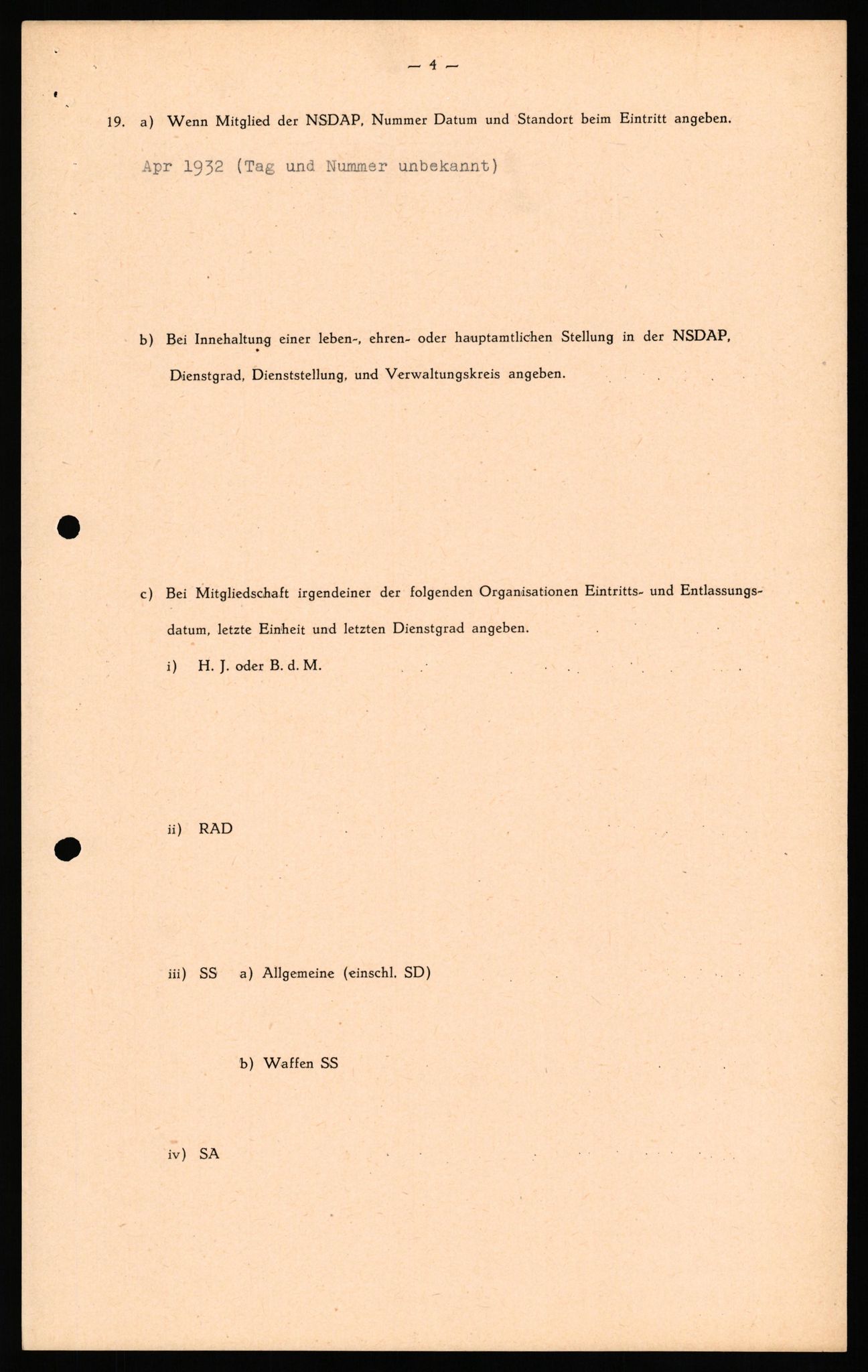 Forsvaret, Forsvarets overkommando II, AV/RA-RAFA-3915/D/Db/L0039: CI Questionaires. Tyske okkupasjonsstyrker i Norge. Østerrikere., 1945-1946, p. 43