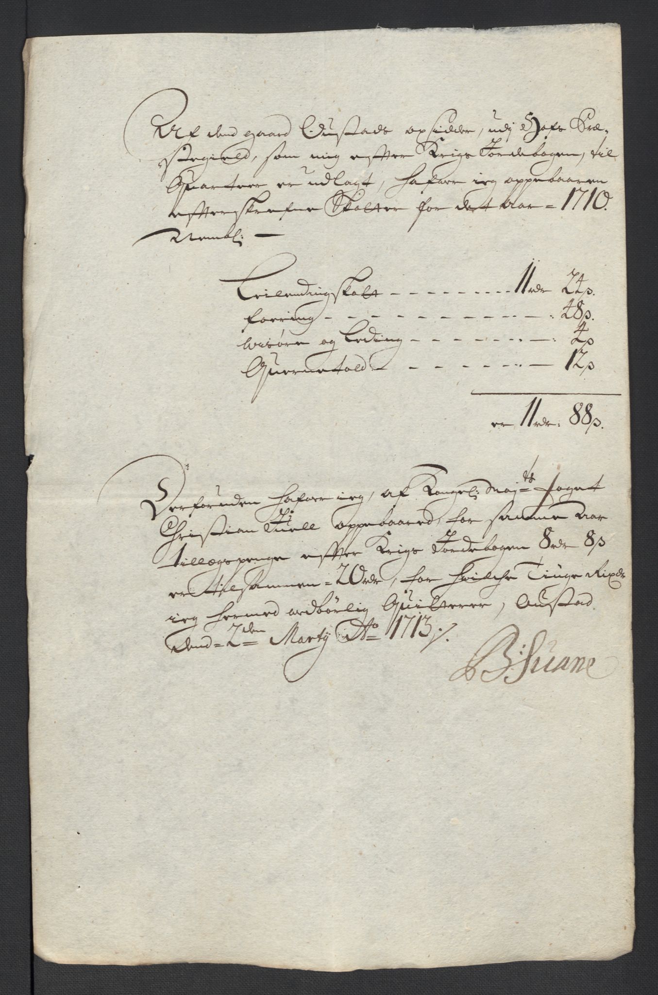 Rentekammeret inntil 1814, Reviderte regnskaper, Fogderegnskap, AV/RA-EA-4092/R13/L0847: Fogderegnskap Solør, Odal og Østerdal, 1710, p. 298