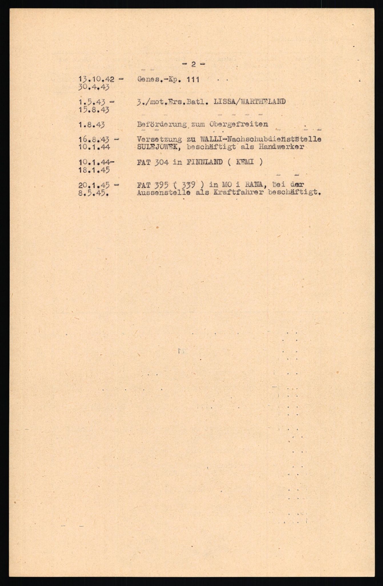 Forsvaret, Forsvarets overkommando II, AV/RA-RAFA-3915/D/Db/L0032: CI Questionaires. Tyske okkupasjonsstyrker i Norge. Tyskere., 1945-1946, p. 243