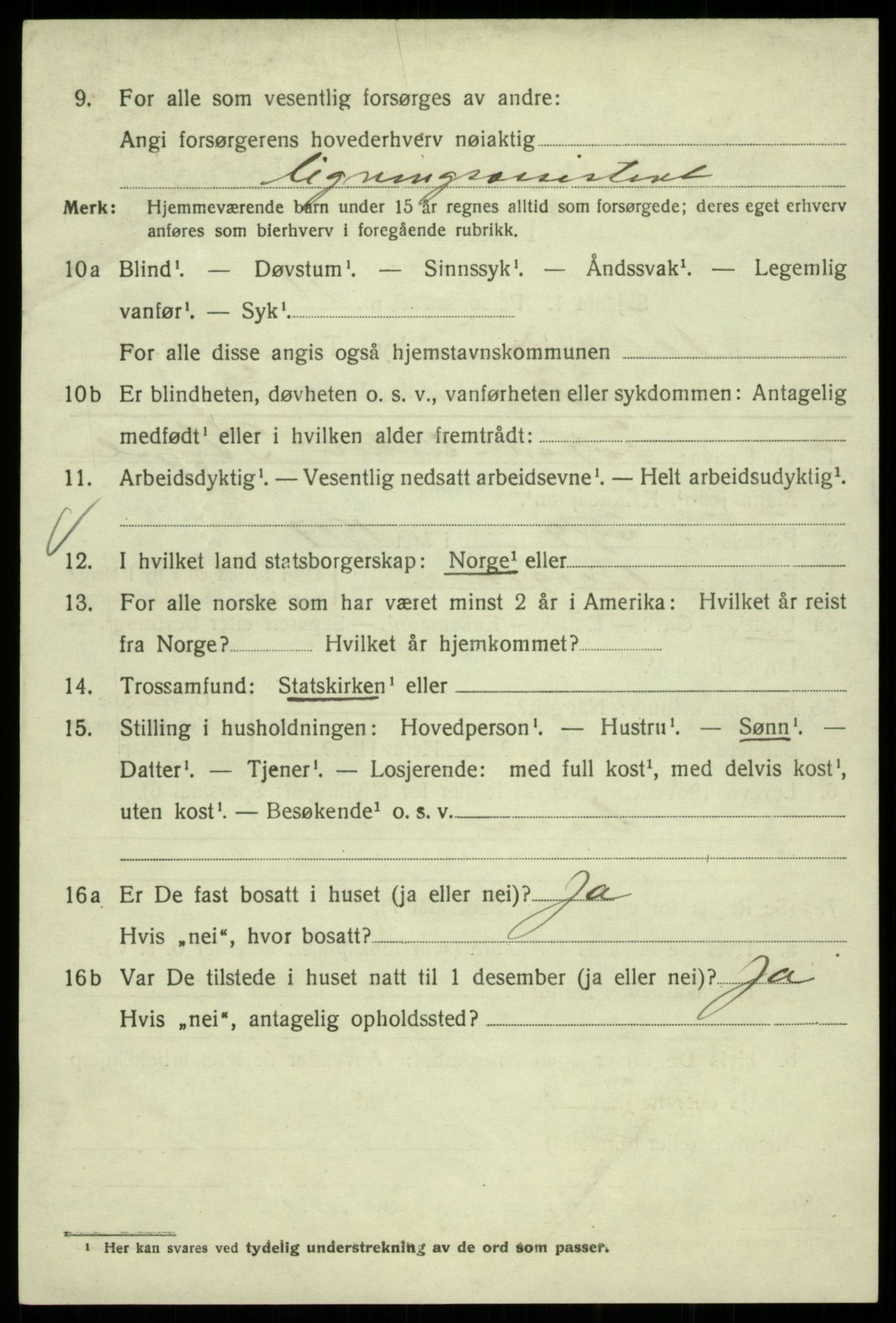 SAB, 1920 census for Bergen, 1920, p. 62118
