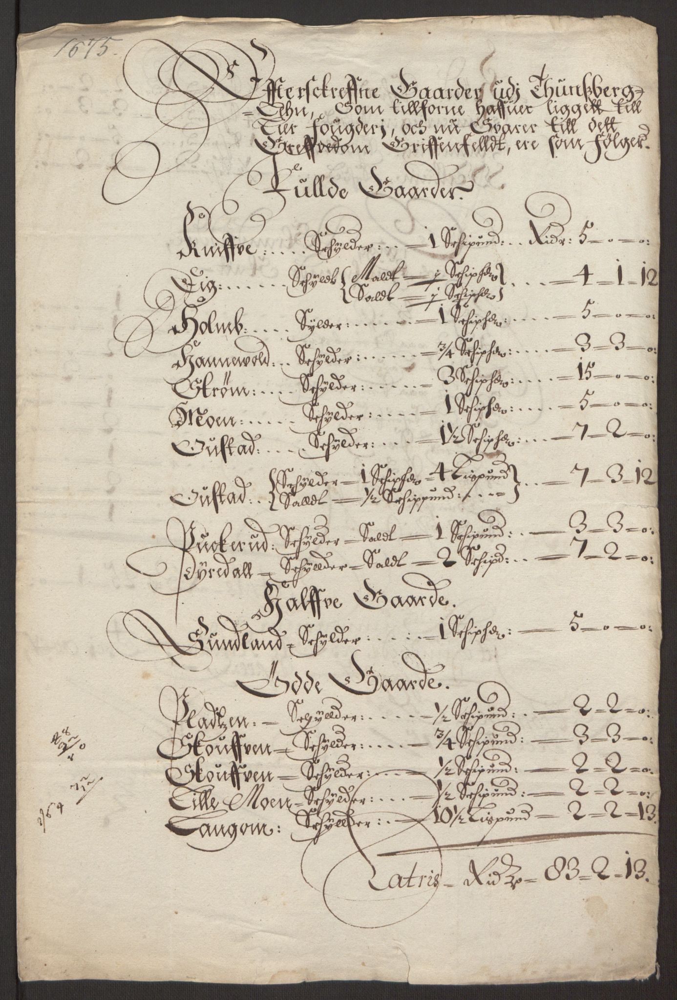 Rentekammeret inntil 1814, Reviderte regnskaper, Fogderegnskap, RA/EA-4092/R32/L1844: Fogderegnskap Jarlsberg grevskap, 1674-1675, p. 417