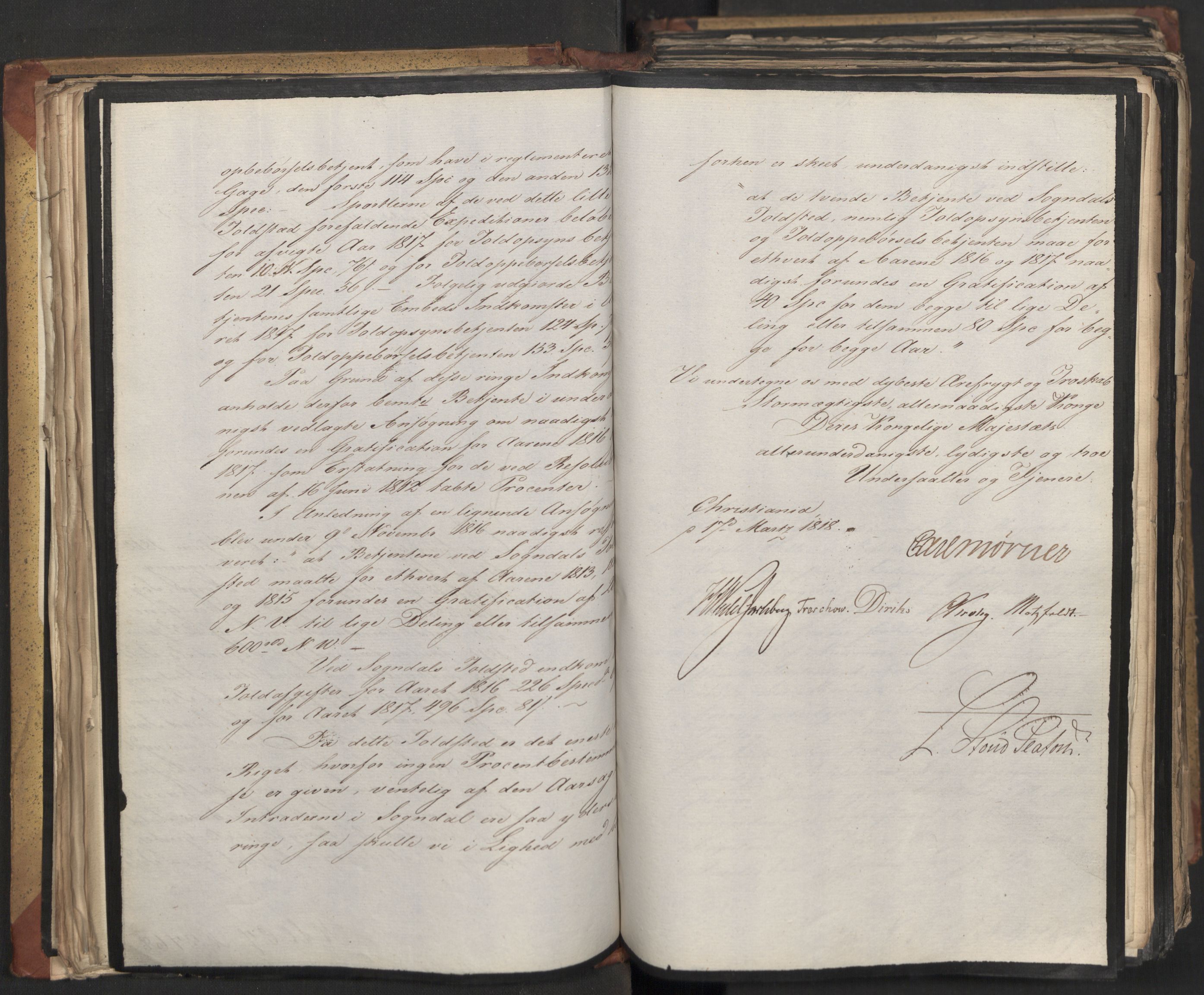 Statsrådsavdelingen i Stockholm, AV/RA-S-1003/D/Da/L0013: Regjeringsinnstillinger nr. 2761-2889, 1818, p. 87
