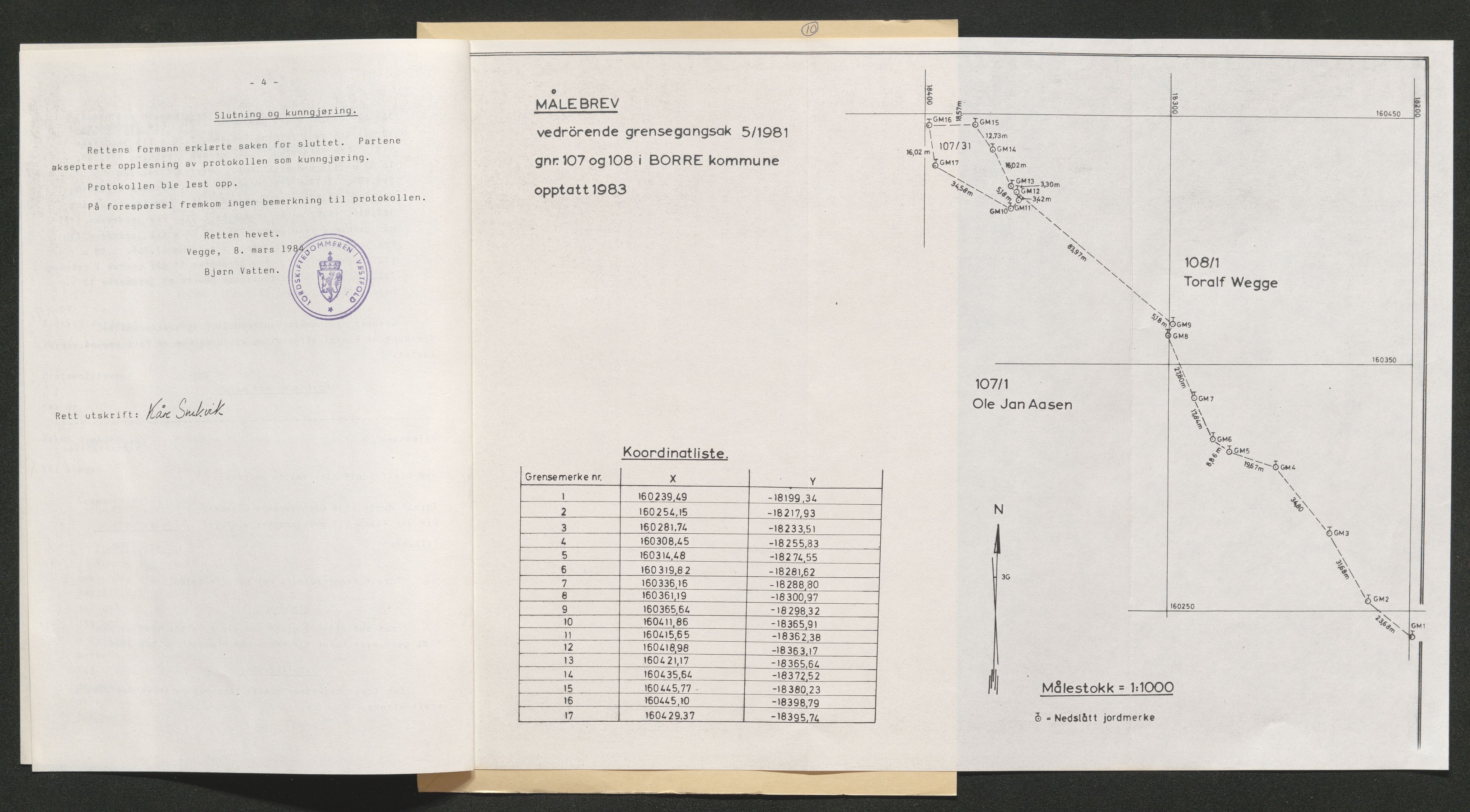 Vestfold jordskifterett, AV/SAKO-A-1152/G/Gb/L0021/0003: Horten, gnr. 72-108 / Gårdsnr. 108: Sak 0700-1981-0051, 1982-1984, p. 33