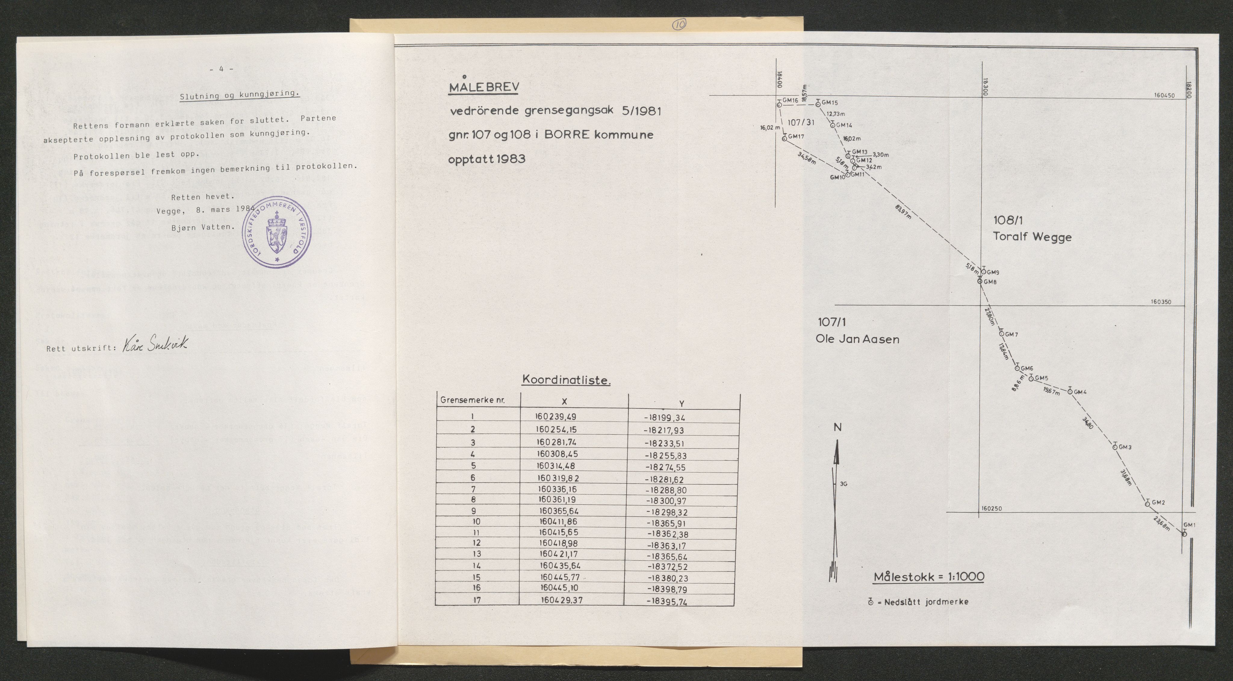 Vestfold jordskifterett, SAKO/A-1152/G/Gb/L0021/0003: Horten, gnr. 72-108 / Gårdsnr. 108: Sak 0700-1981-0051, 1982-1984, p. 33