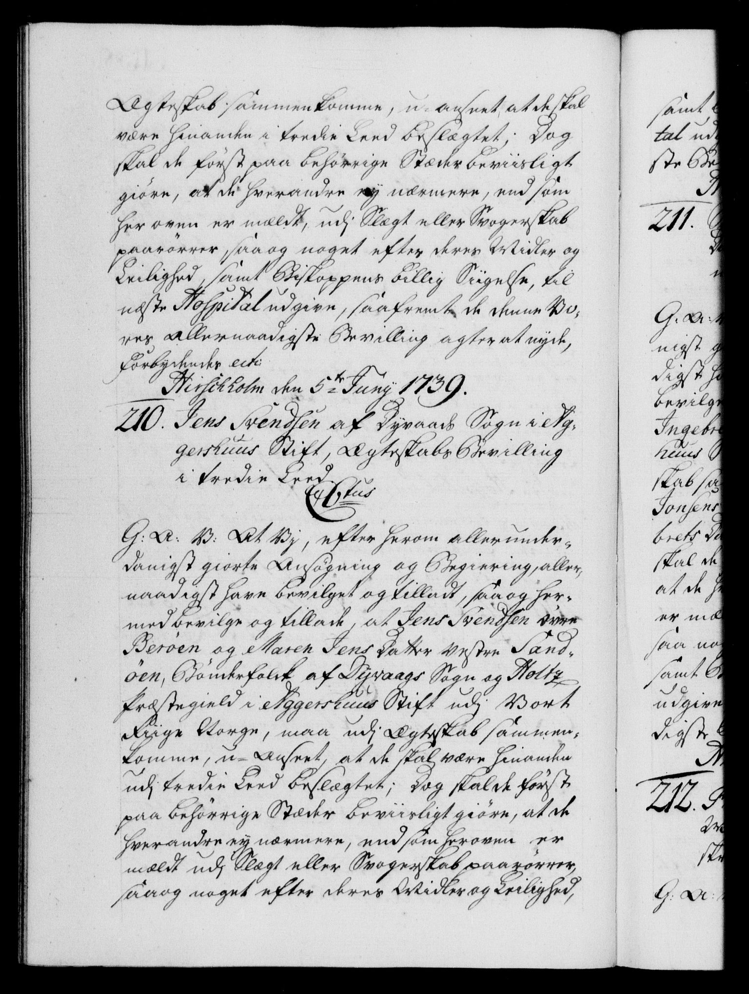 Danske Kanselli 1572-1799, AV/RA-EA-3023/F/Fc/Fca/Fcaa/L0031: Norske registre, 1739-1740, p. 138b