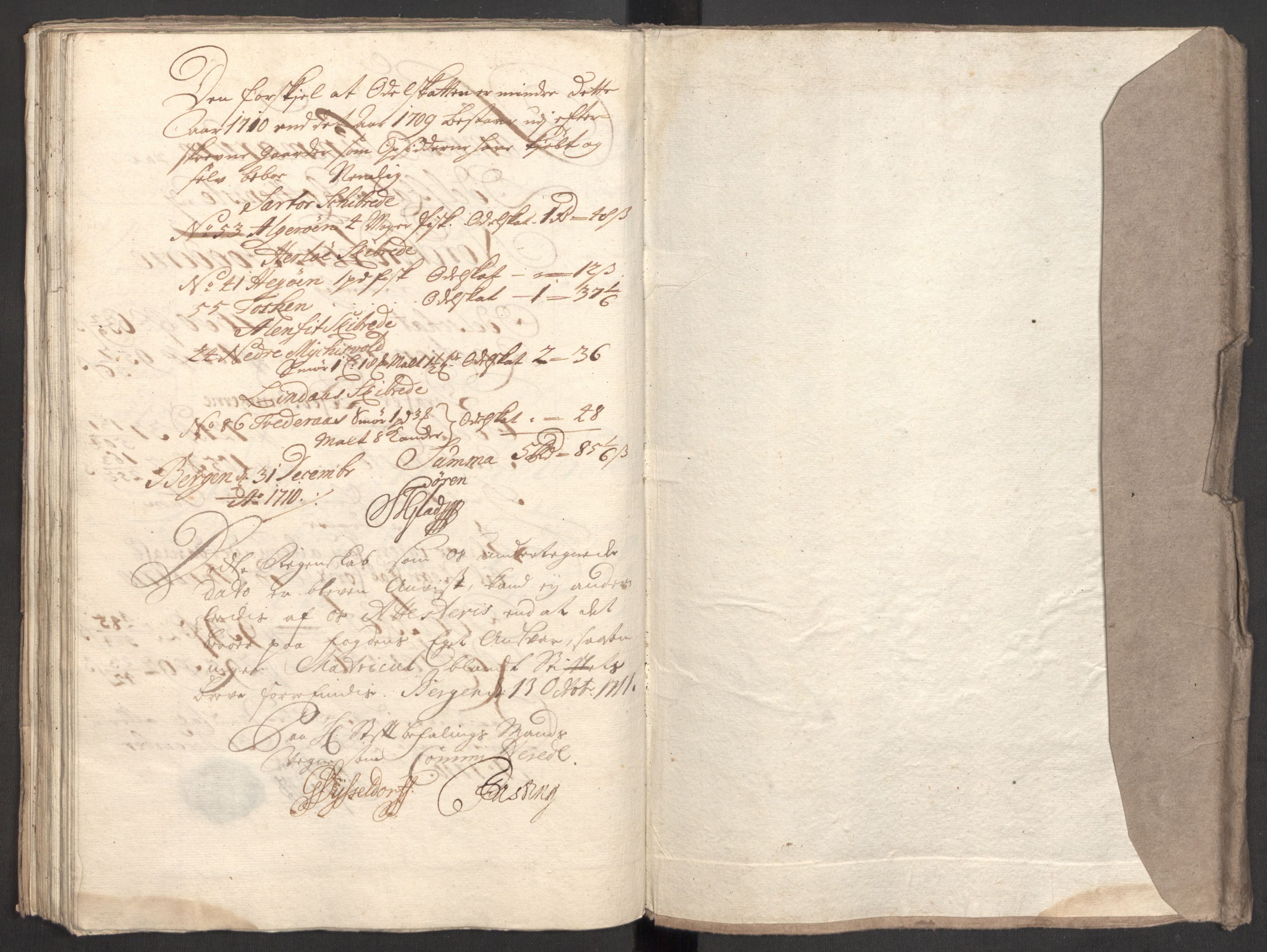 Rentekammeret inntil 1814, Reviderte regnskaper, Fogderegnskap, AV/RA-EA-4092/R51/L3191: Fogderegnskap Nordhordland og Voss, 1710, p. 168