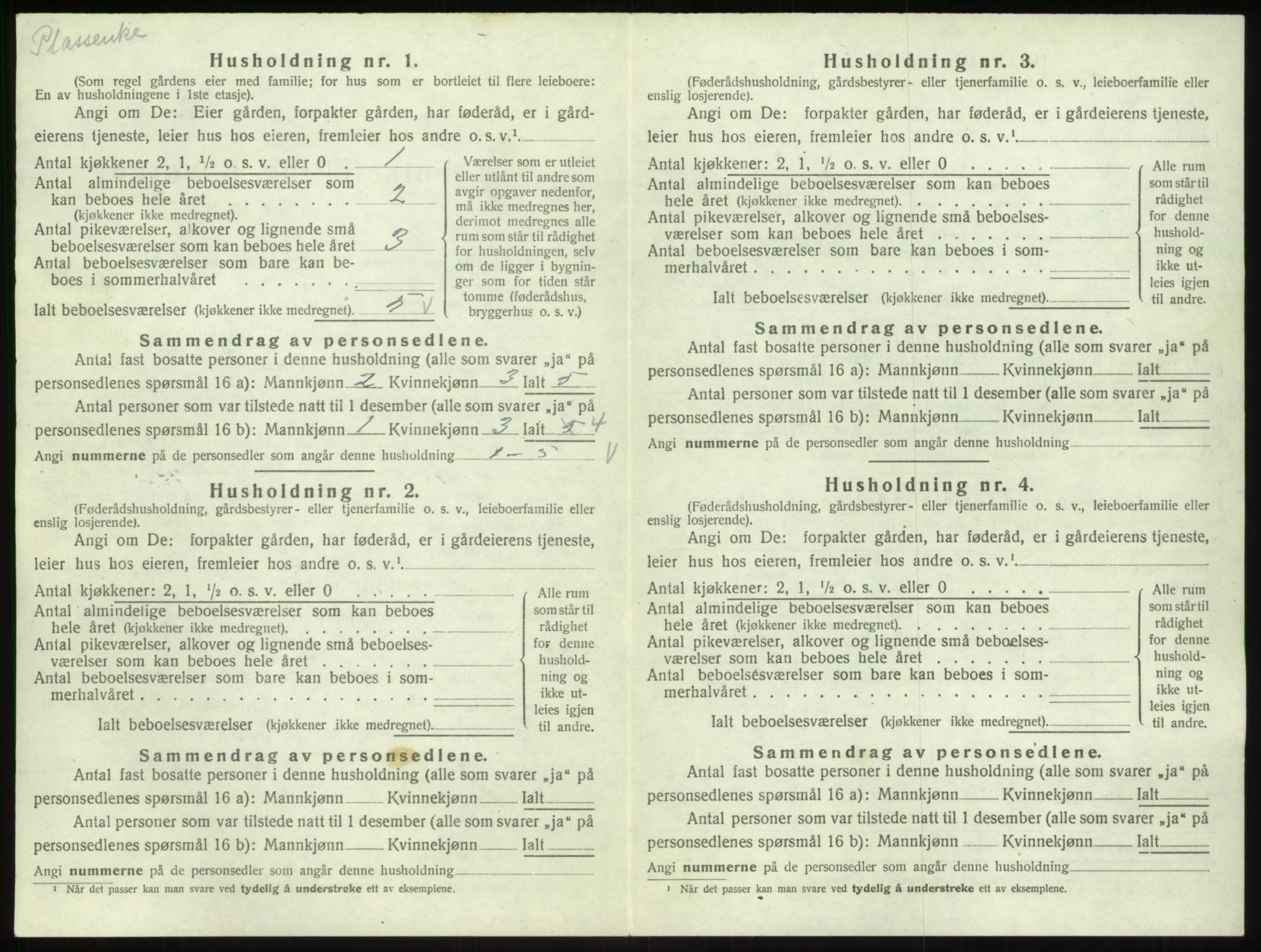 SAB, 1920 census for Lavik, 1920, p. 94