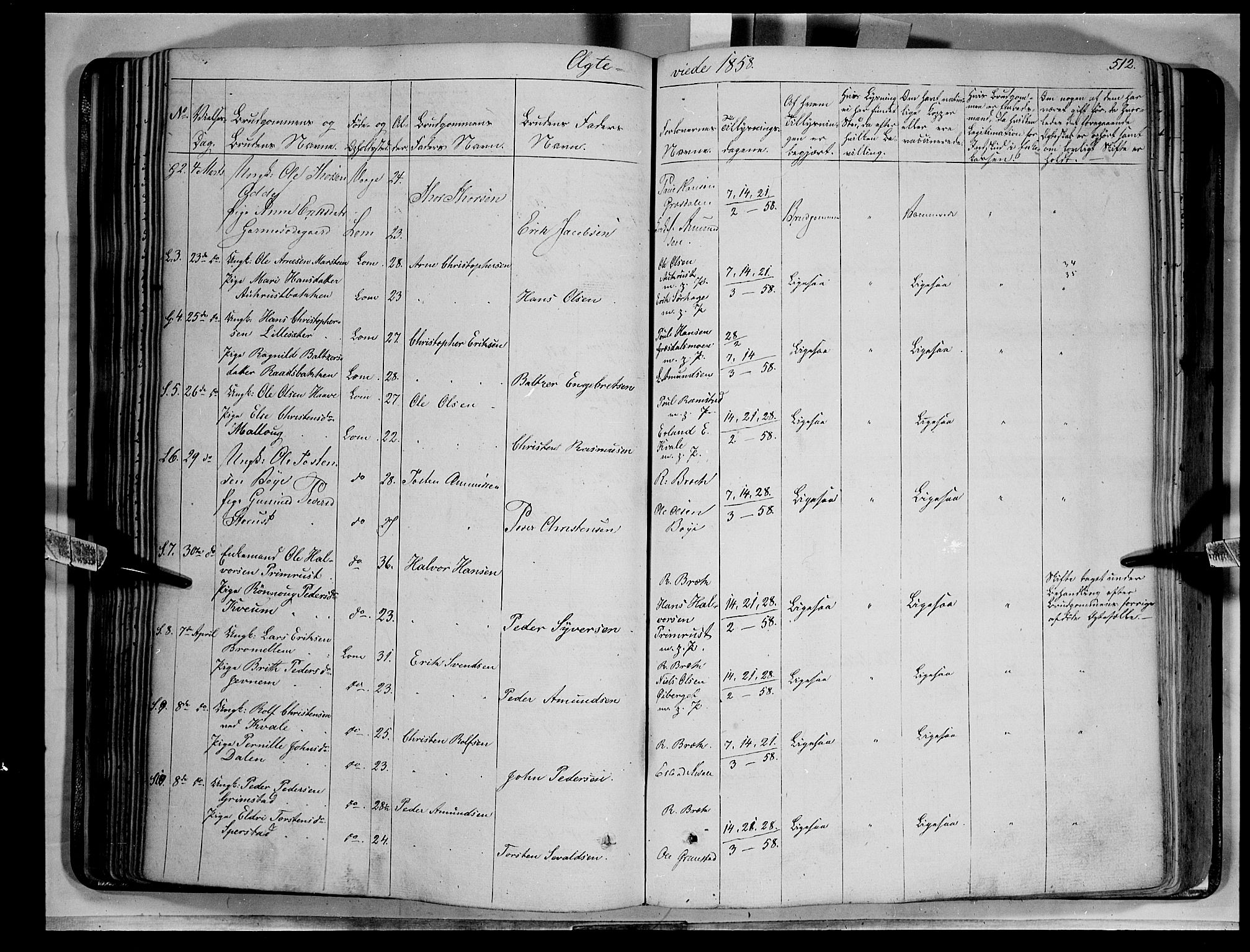 Lom prestekontor, AV/SAH-PREST-070/K/L0006: Parish register (official) no. 6B, 1837-1863, p. 512