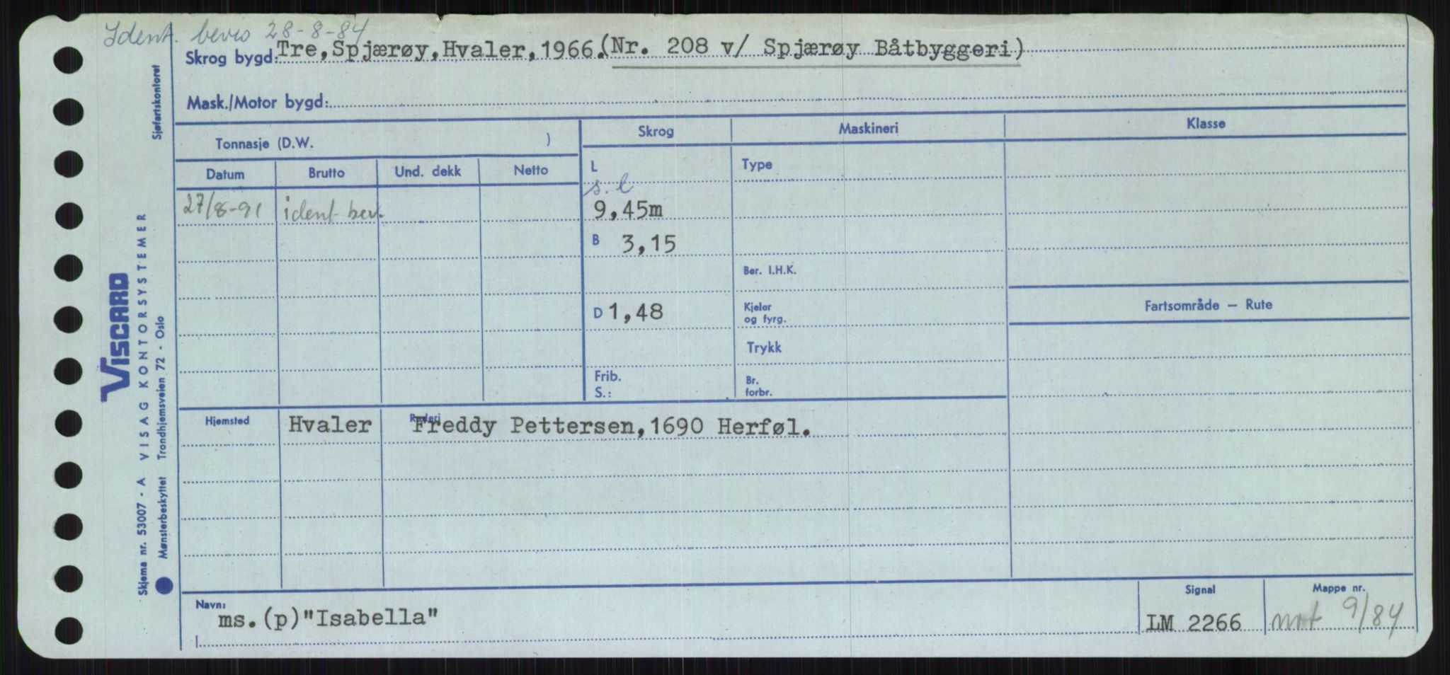 Sjøfartsdirektoratet med forløpere, Skipsmålingen, AV/RA-S-1627/H/Ha/L0003/0001: Fartøy, Hilm-Mar / Fartøy, Hilm-Kol, p. 369