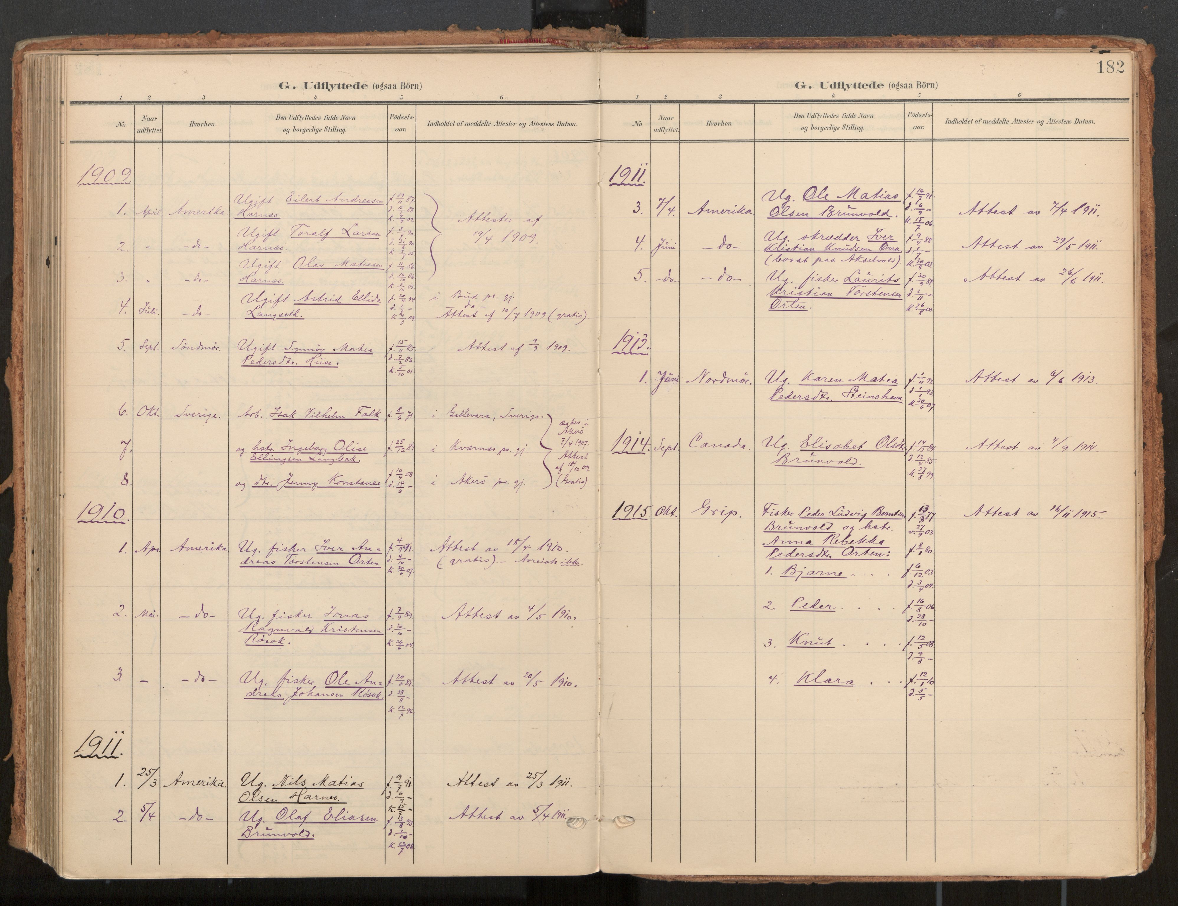 Ministerialprotokoller, klokkerbøker og fødselsregistre - Møre og Romsdal, AV/SAT-A-1454/561/L0730: Parish register (official) no. 561A04, 1901-1929, p. 182