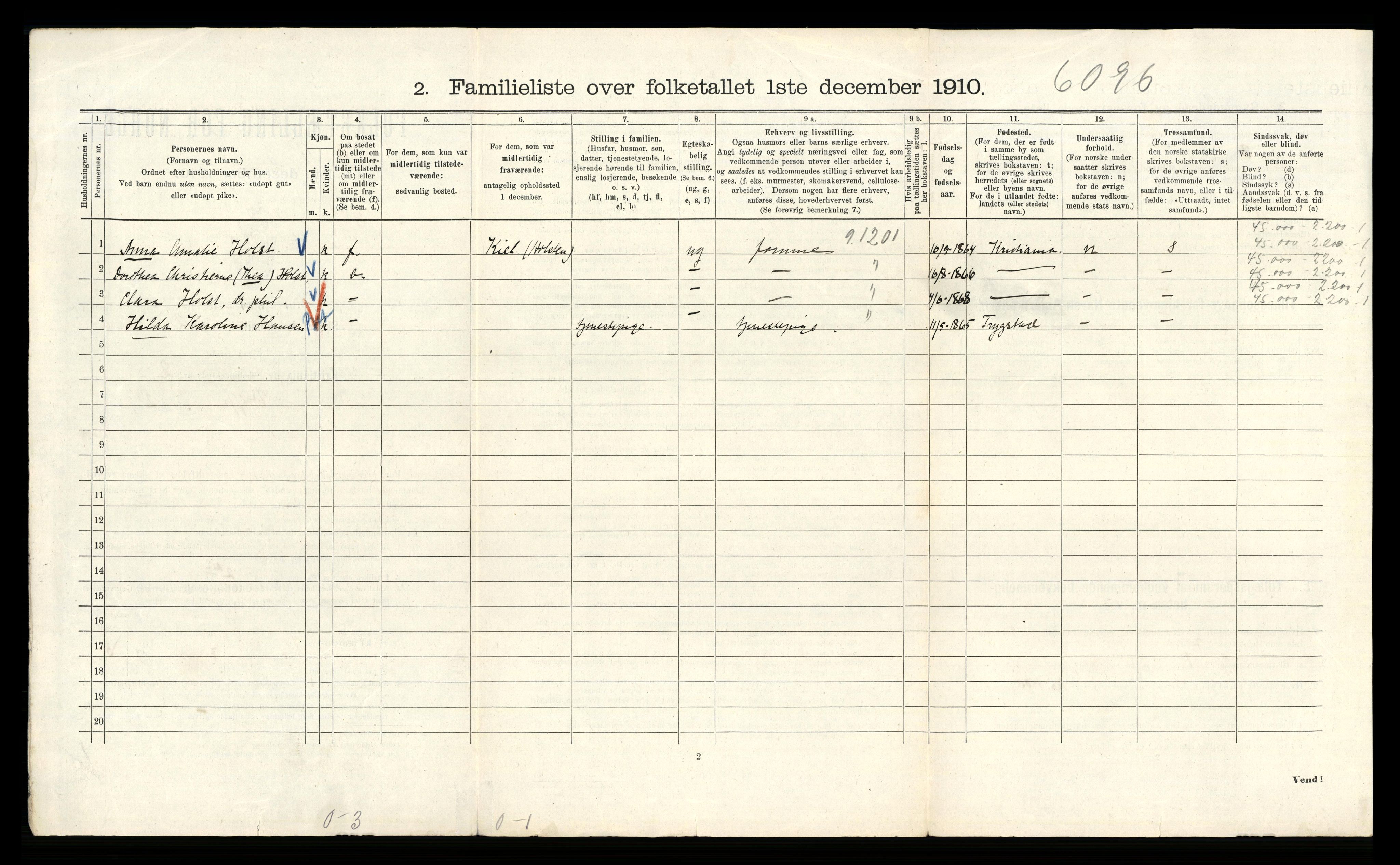 RA, 1910 census for Kristiania, 1910, p. 123512