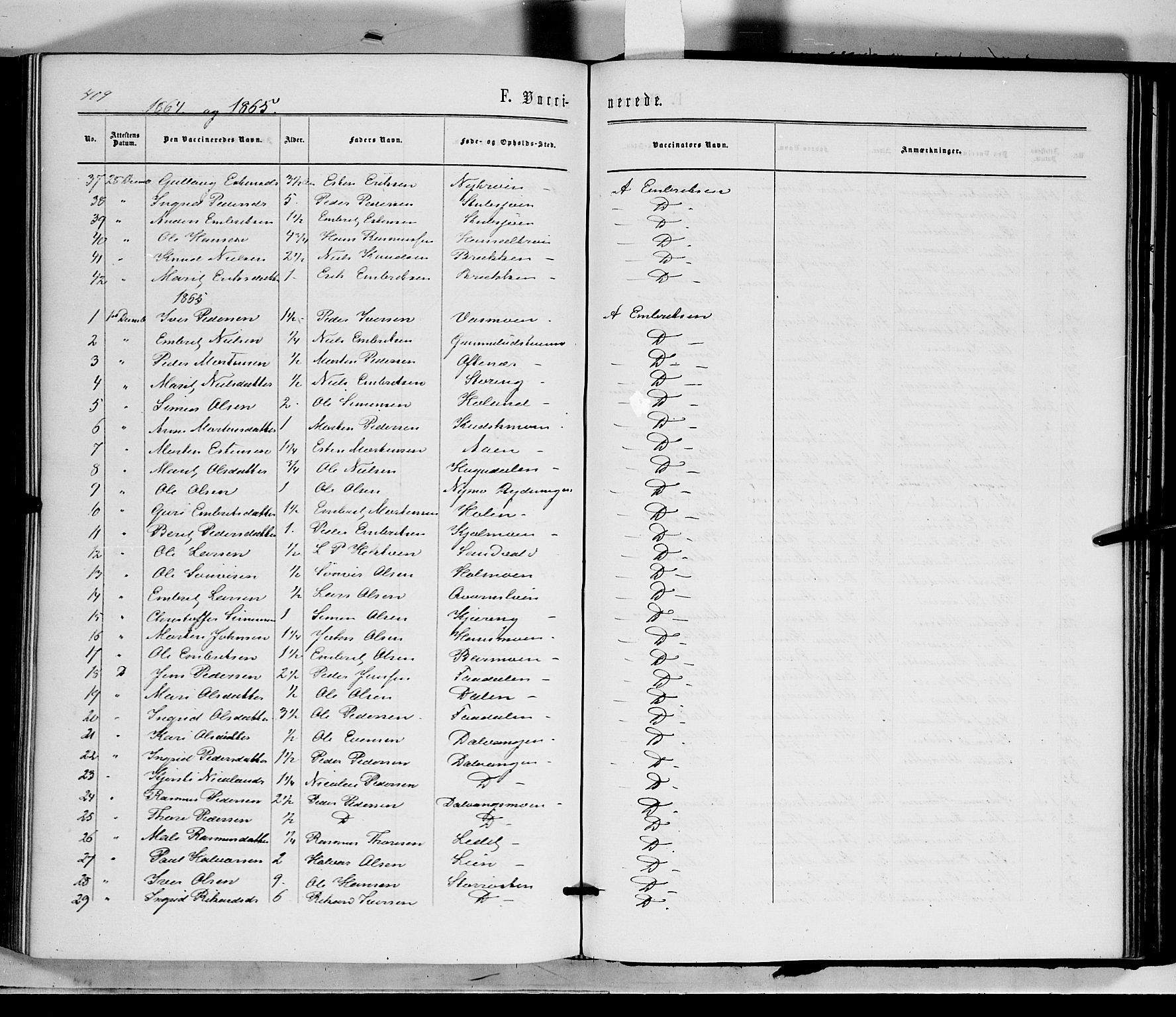 Tynset prestekontor, SAH/PREST-058/H/Ha/Haa/L0021: Parish register (official) no. 21, 1863-1879, p. 409