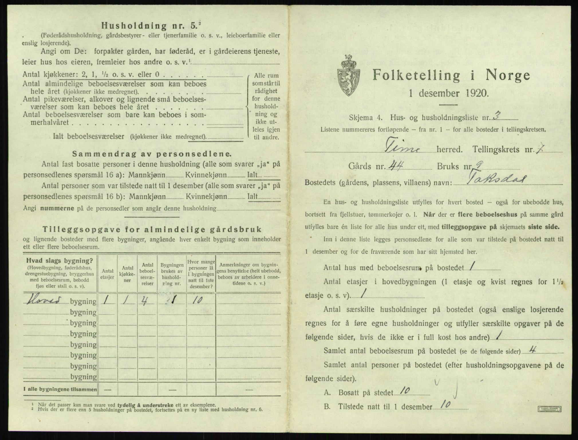 SAST, 1920 census for Time, 1920, p. 1019