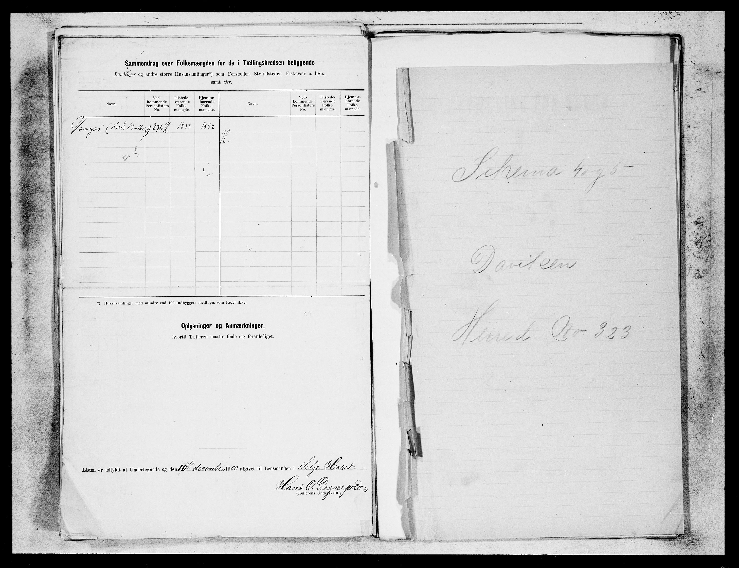 SAB, 1900 census for Selje, 1900, p. 35