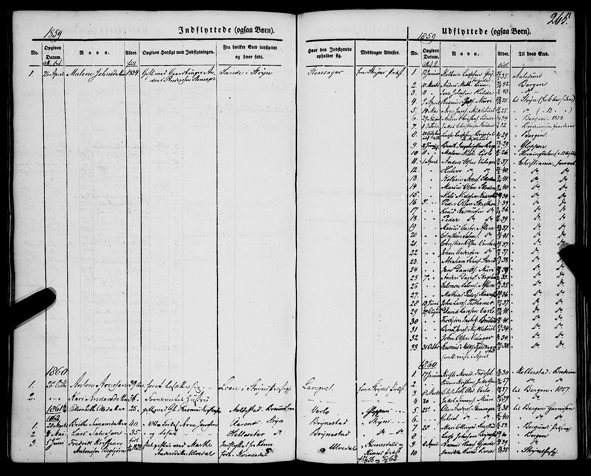 Innvik sokneprestembete, AV/SAB-A-80501: Parish register (official) no. A 5, 1847-1865, p. 265