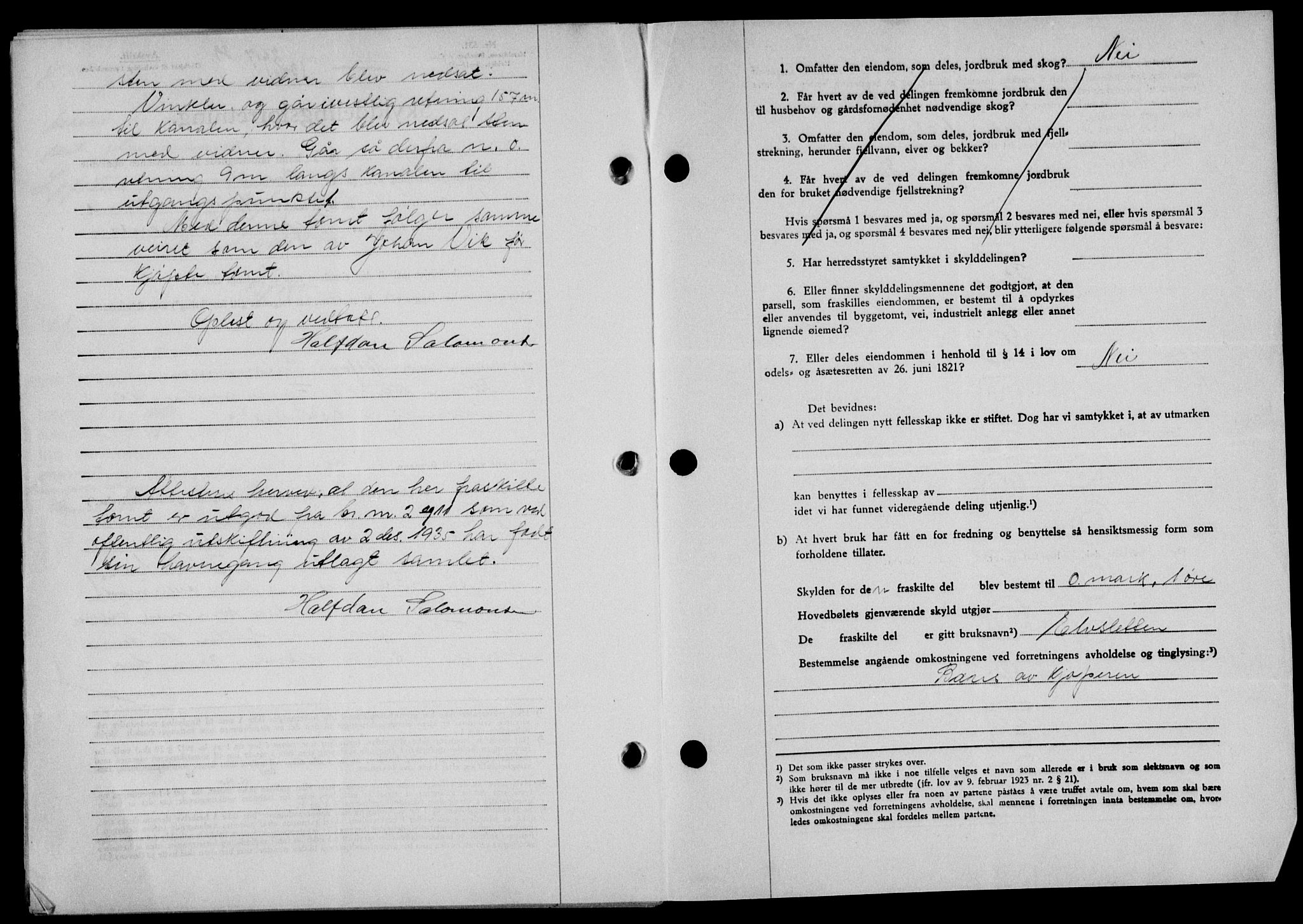 Lofoten sorenskriveri, SAT/A-0017/1/2/2C/L0006a: Mortgage book no. 6a, 1939-1939, Diary no: : 2617/1939