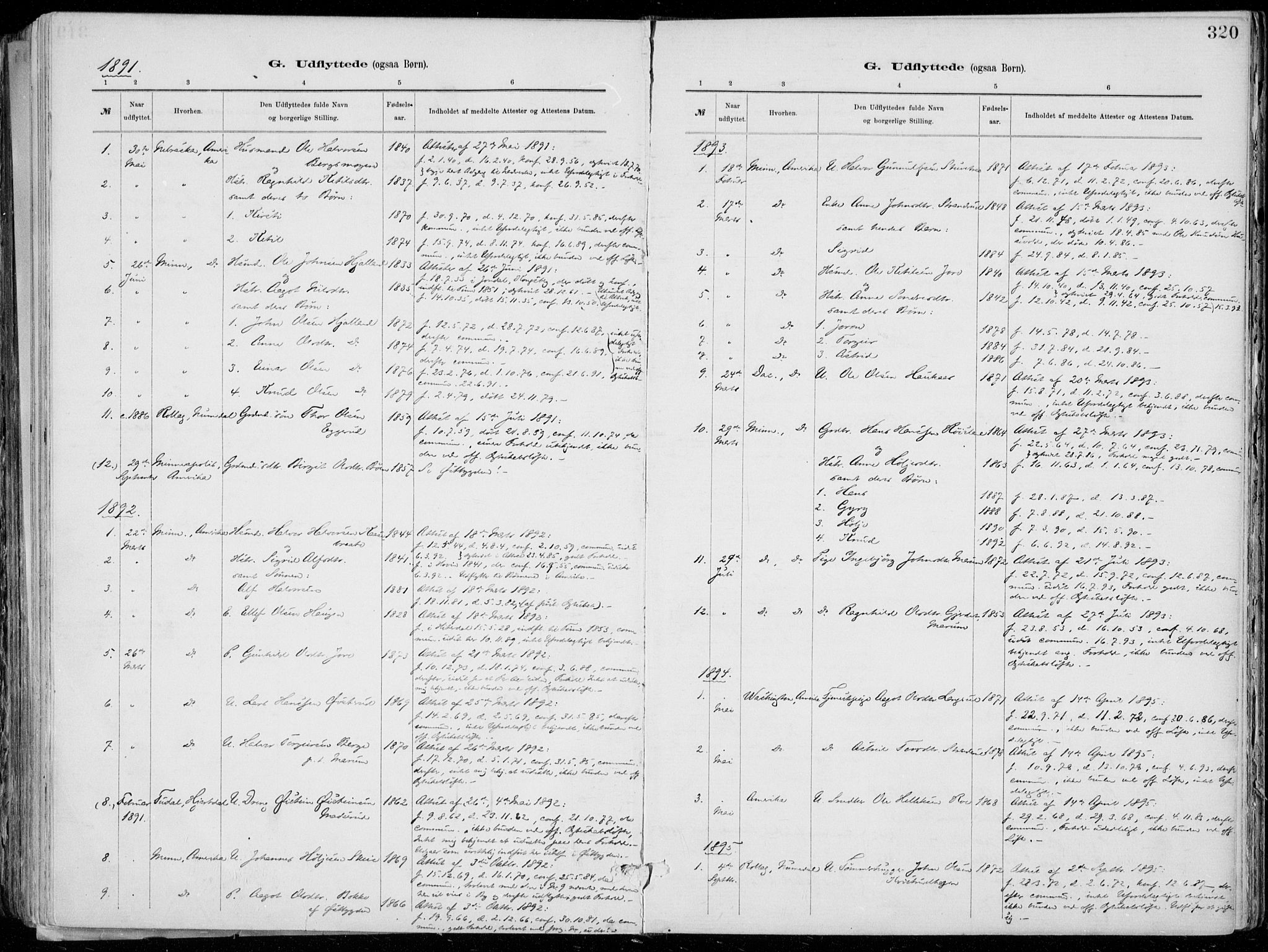 Tinn kirkebøker, SAKO/A-308/F/Fa/L0007: Parish register (official) no. I 7, 1878-1922, p. 320