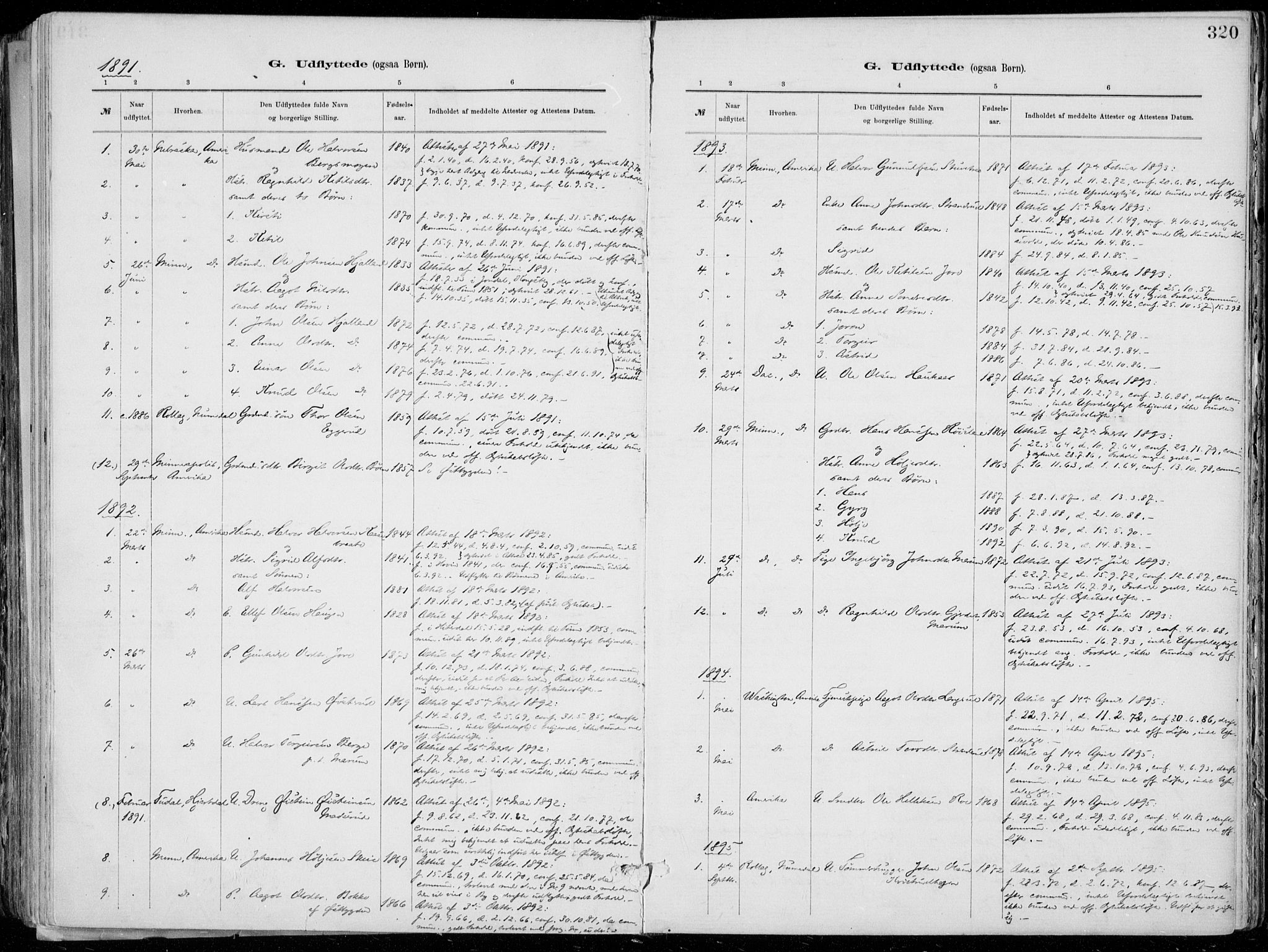 Tinn kirkebøker, AV/SAKO-A-308/F/Fa/L0007: Parish register (official) no. I 7, 1878-1922, p. 320