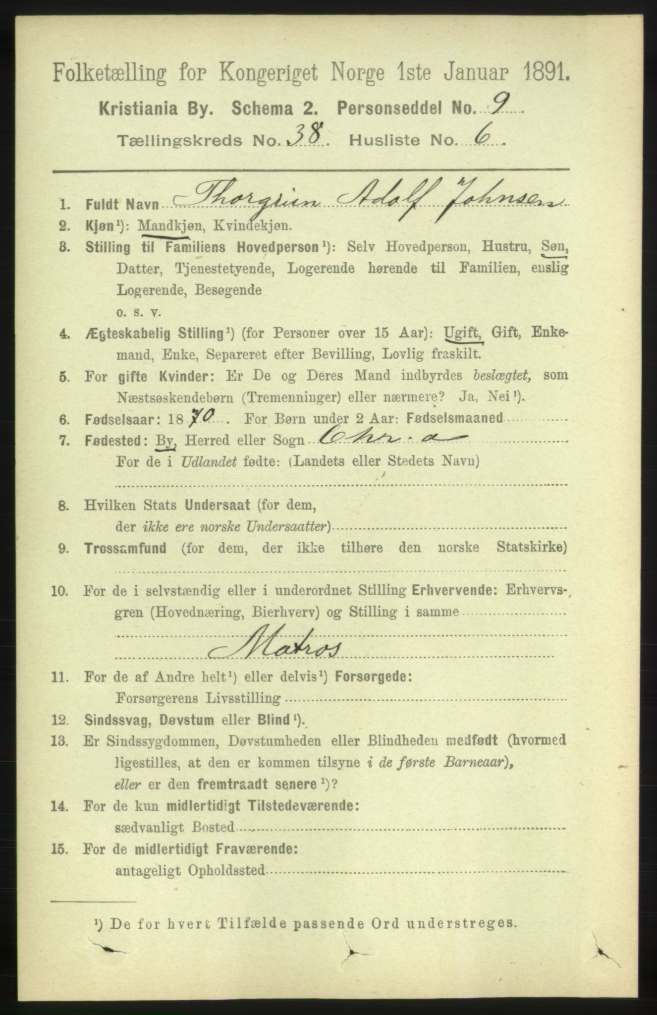 RA, 1891 census for 0301 Kristiania, 1891, p. 21466