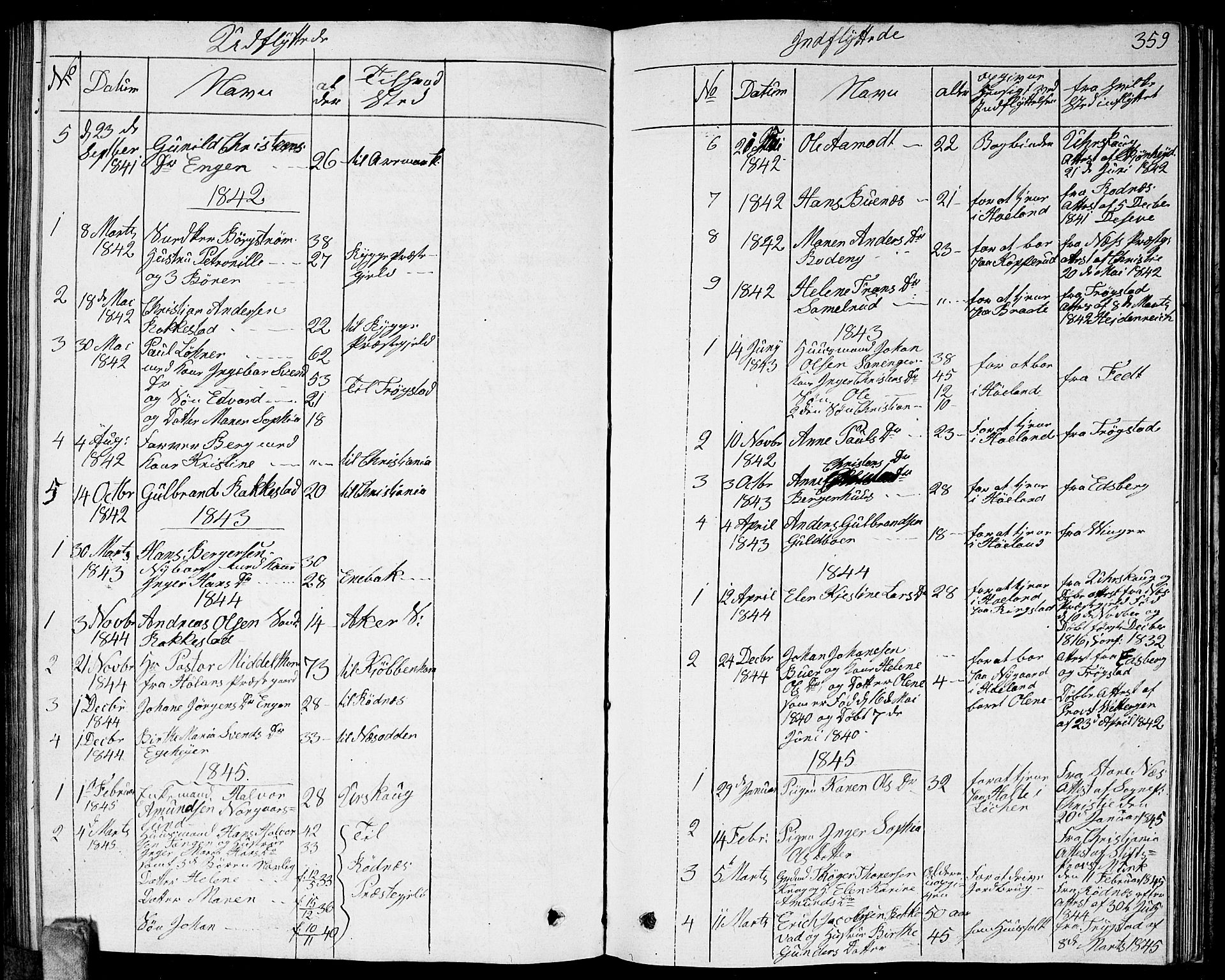 Høland prestekontor Kirkebøker, AV/SAO-A-10346a/G/Ga/L0002: Parish register (copy) no. I 2, 1827-1845, p. 359