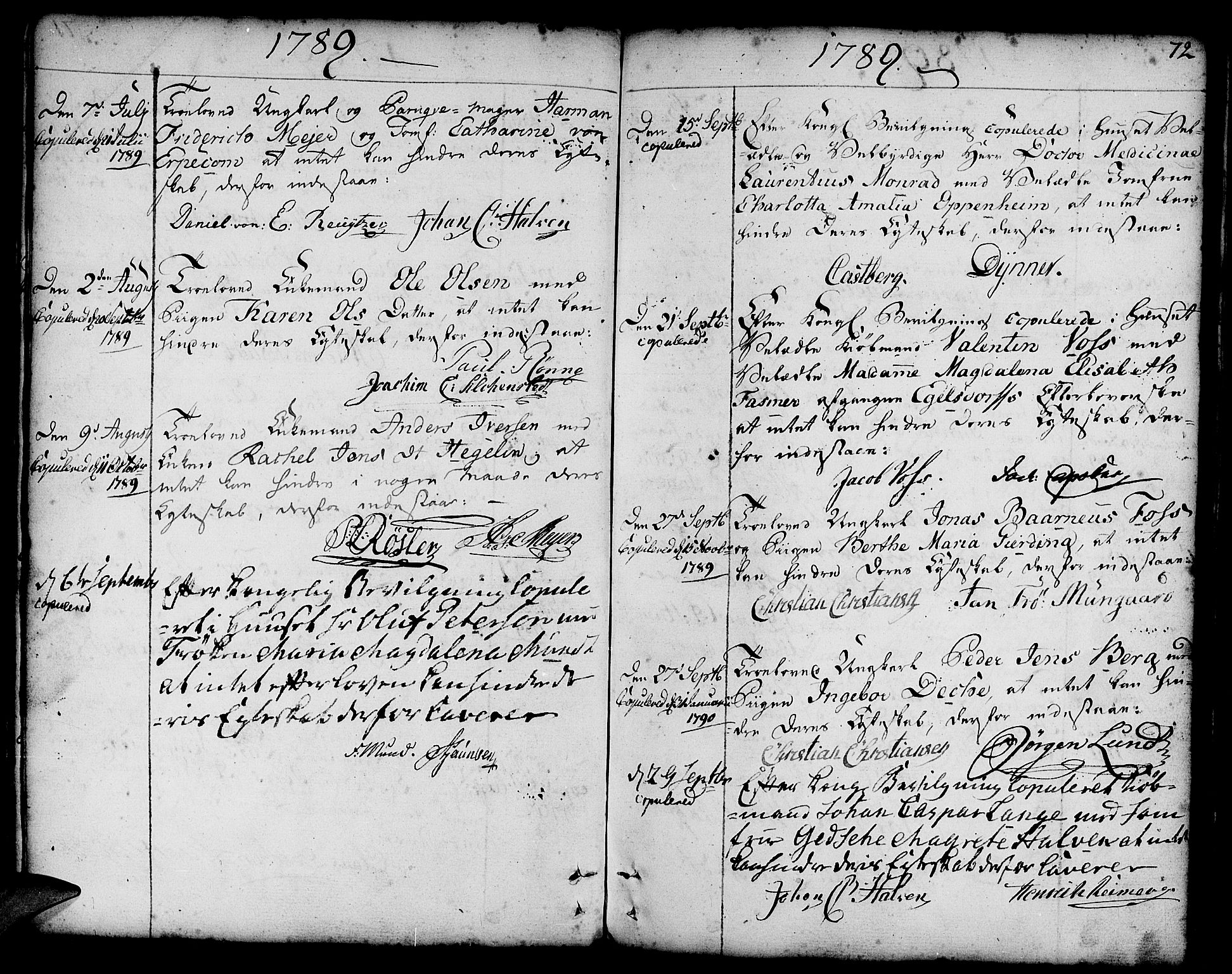 Nykirken Sokneprestembete, SAB/A-77101/H/Haa/L0008: Parish register (official) no. A 8, 1776-1814, p. 72