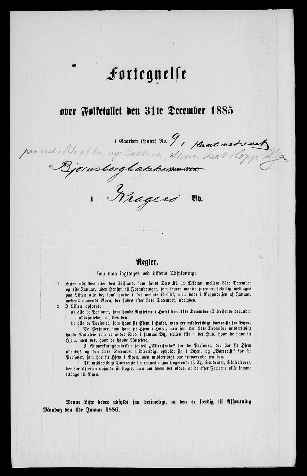 SAKO, 1885 census for 0801 Kragerø, 1885, p. 905