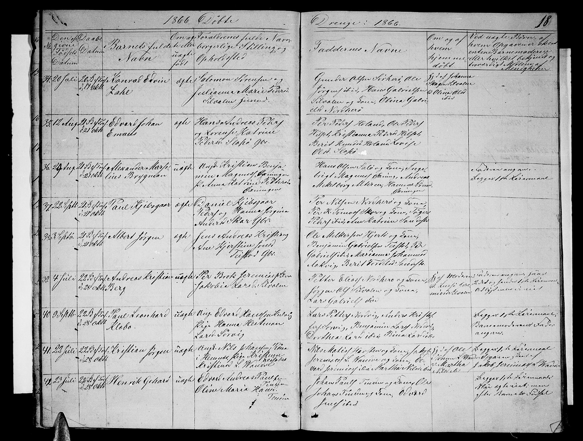 Ministerialprotokoller, klokkerbøker og fødselsregistre - Nordland, AV/SAT-A-1459/834/L0512: Parish register (copy) no. 834C03, 1862-1877, p. 18