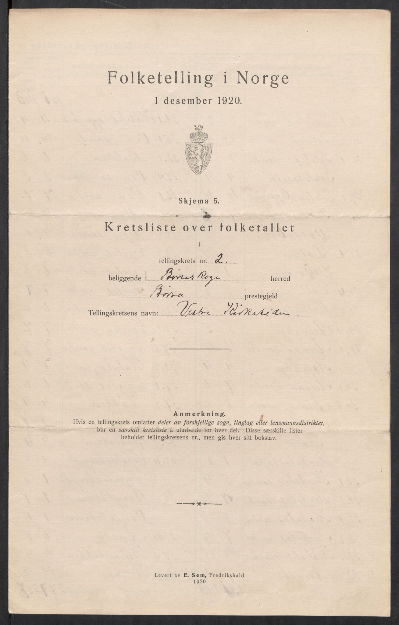 SAT, 1920 census for Børseskogn, 1920, p. 9