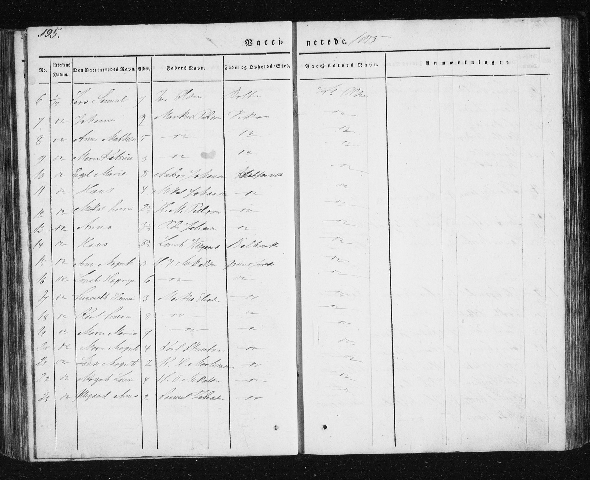 Berg sokneprestkontor, AV/SATØ-S-1318/G/Ga/Gab/L0011klokker: Parish register (copy) no. 11, 1833-1878, p. 195