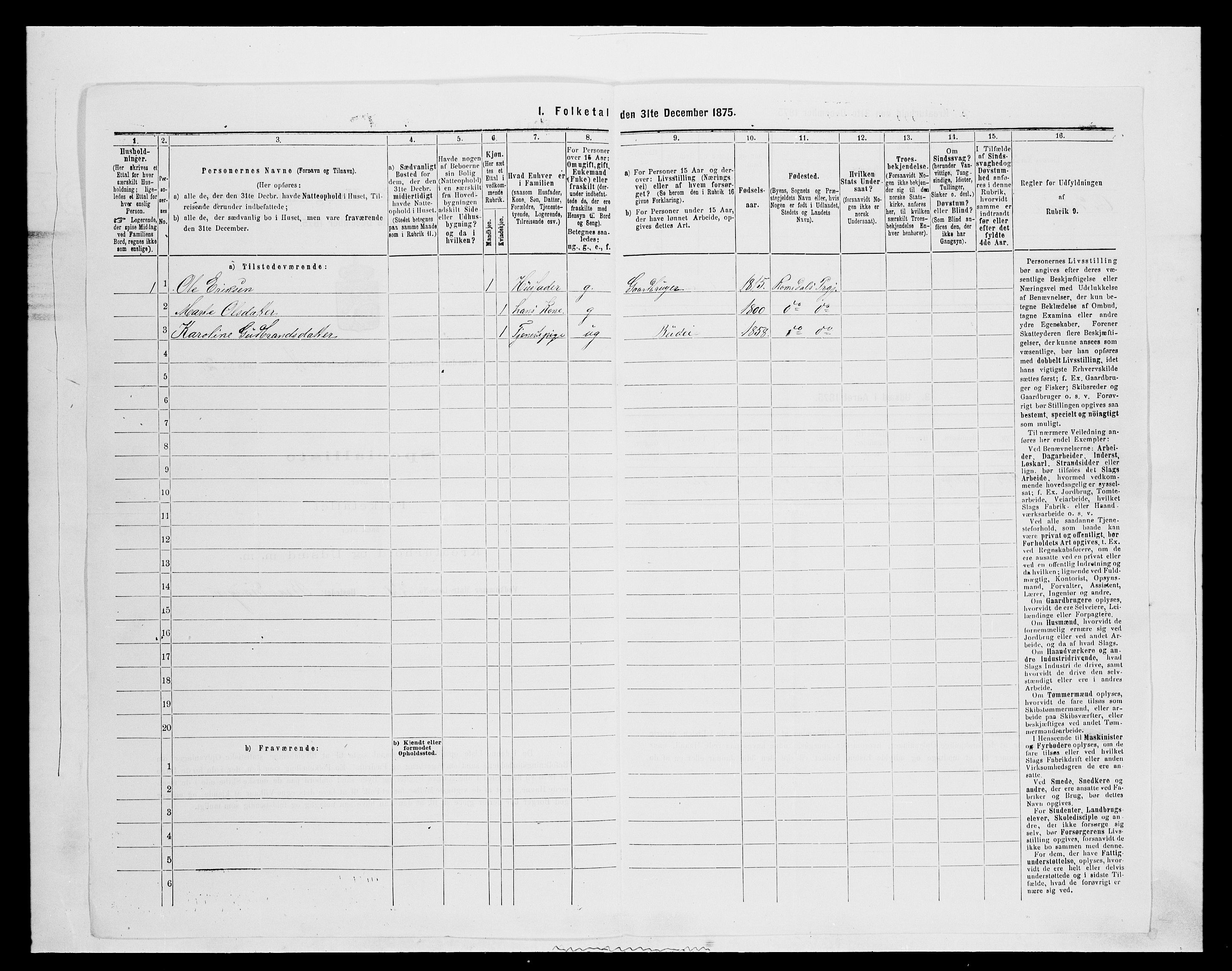 SAH, 1875 census for 0416P Romedal, 1875, p. 1723