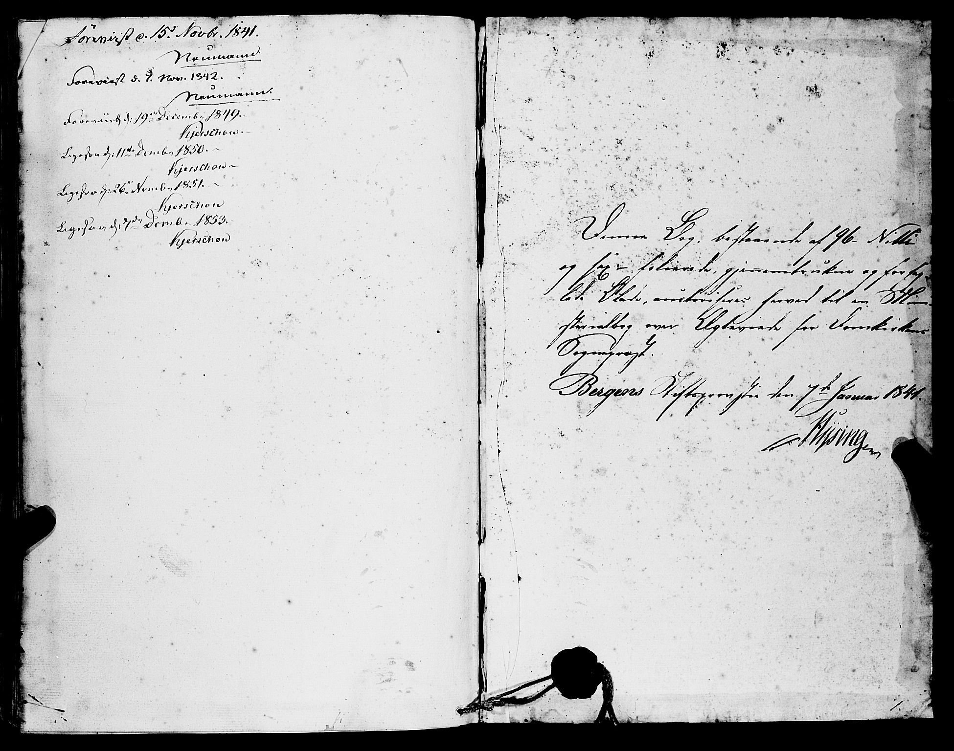 Domkirken sokneprestembete, SAB/A-74801/H/Haa/L0033: Parish register (official) no. D 1, 1841-1853, p. 96