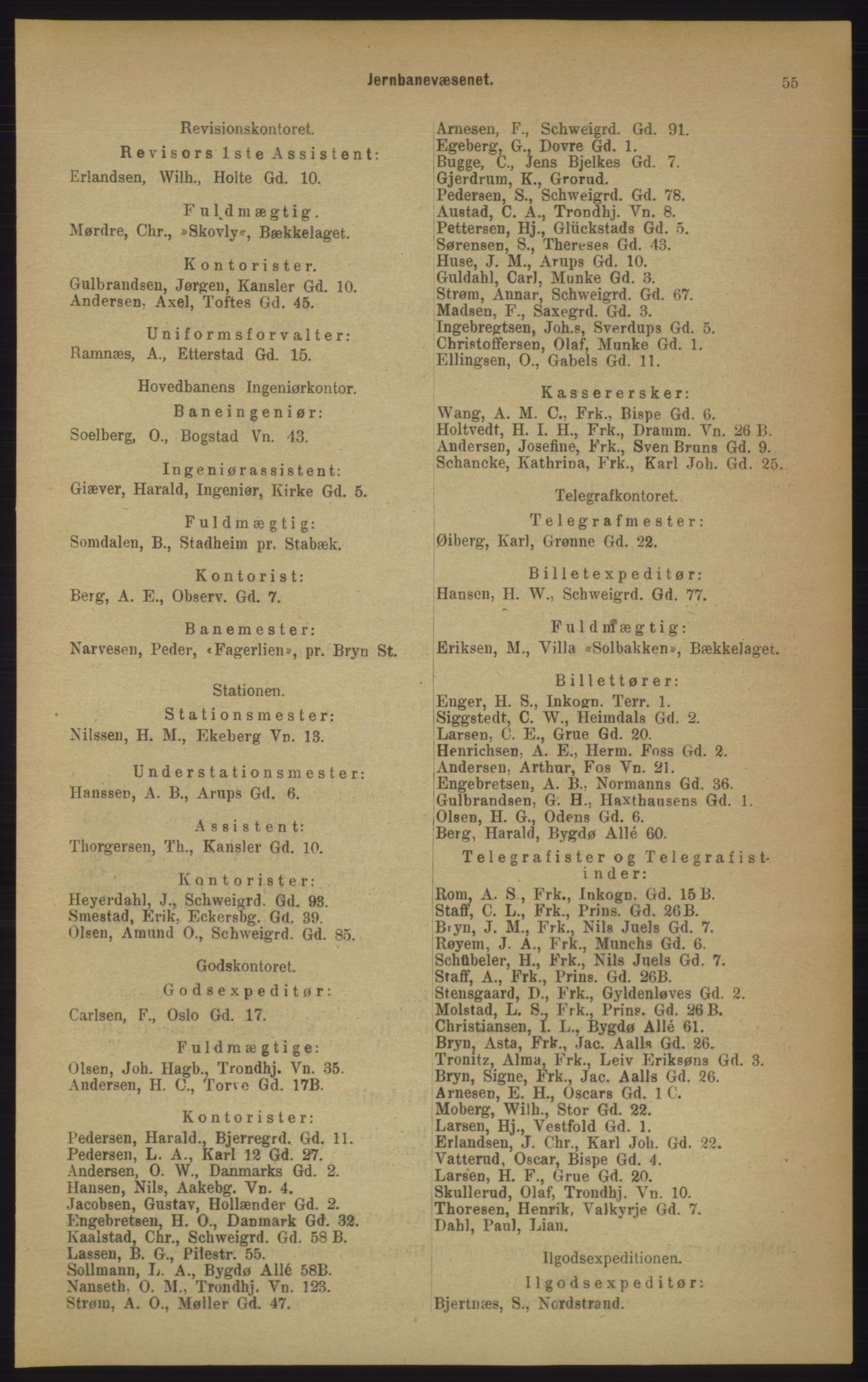 Kristiania/Oslo adressebok, PUBL/-, 1906, p. 55