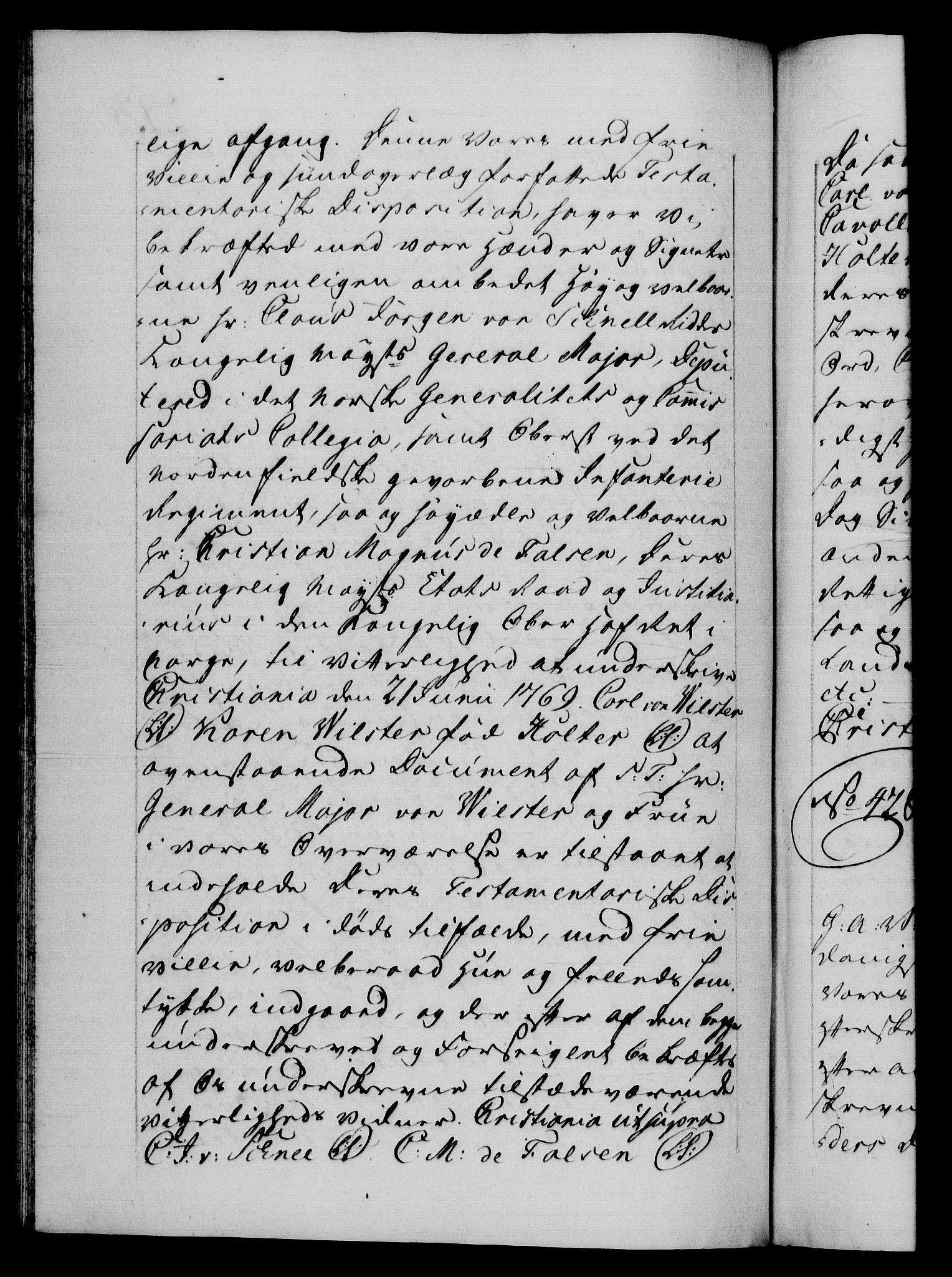 Danske Kanselli 1572-1799, AV/RA-EA-3023/F/Fc/Fca/Fcaa/L0044: Norske registre, 1769-1771, p. 213b