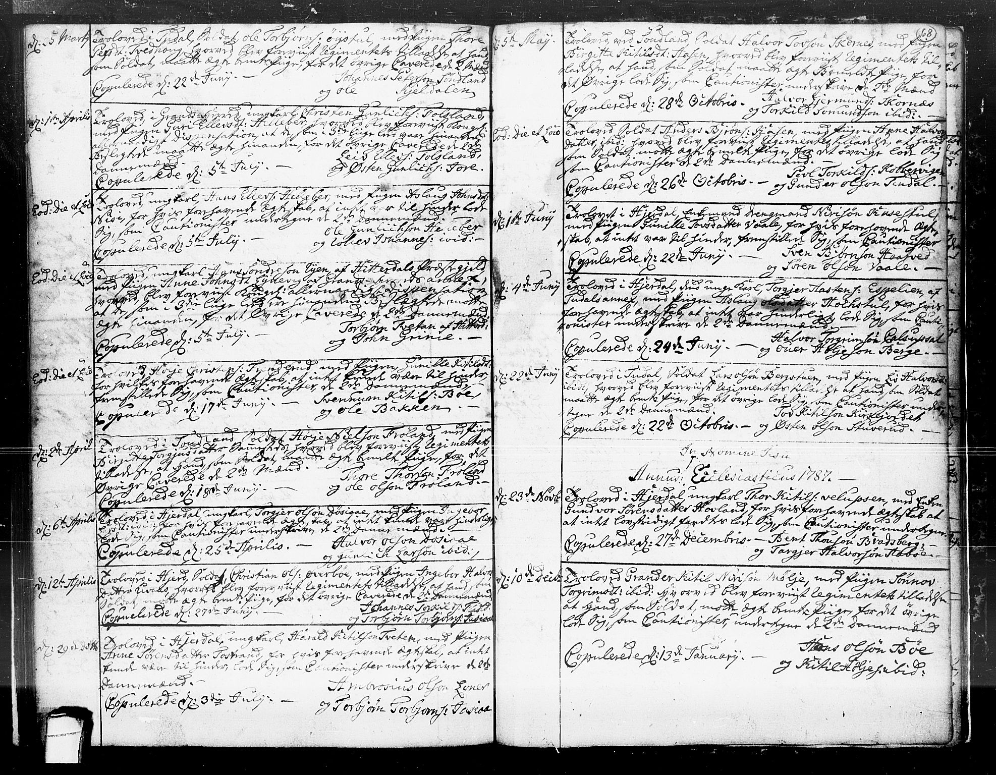 Hjartdal kirkebøker, AV/SAKO-A-270/F/Fa/L0004: Parish register (official) no. I 4, 1727-1795, p. 68